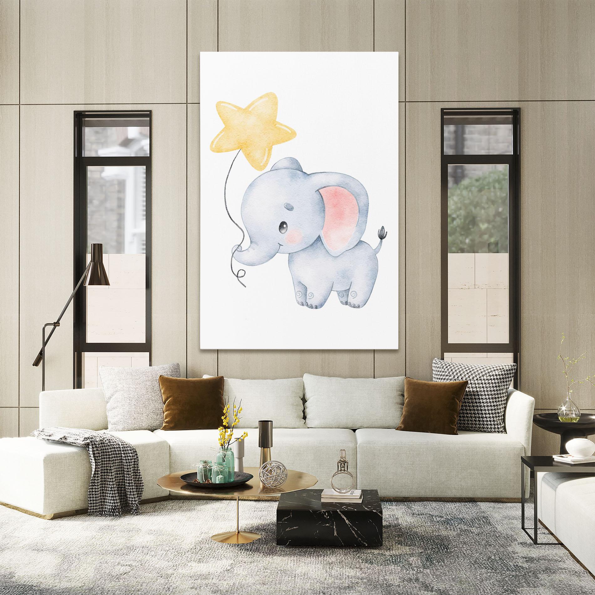 Leinwandbild Baby Elephant Kids mockup 2
