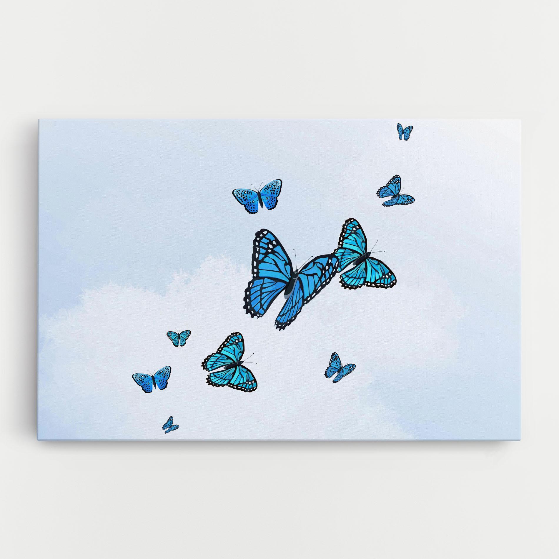 Leinwandbild Blue Sky Butterfly mockup 0