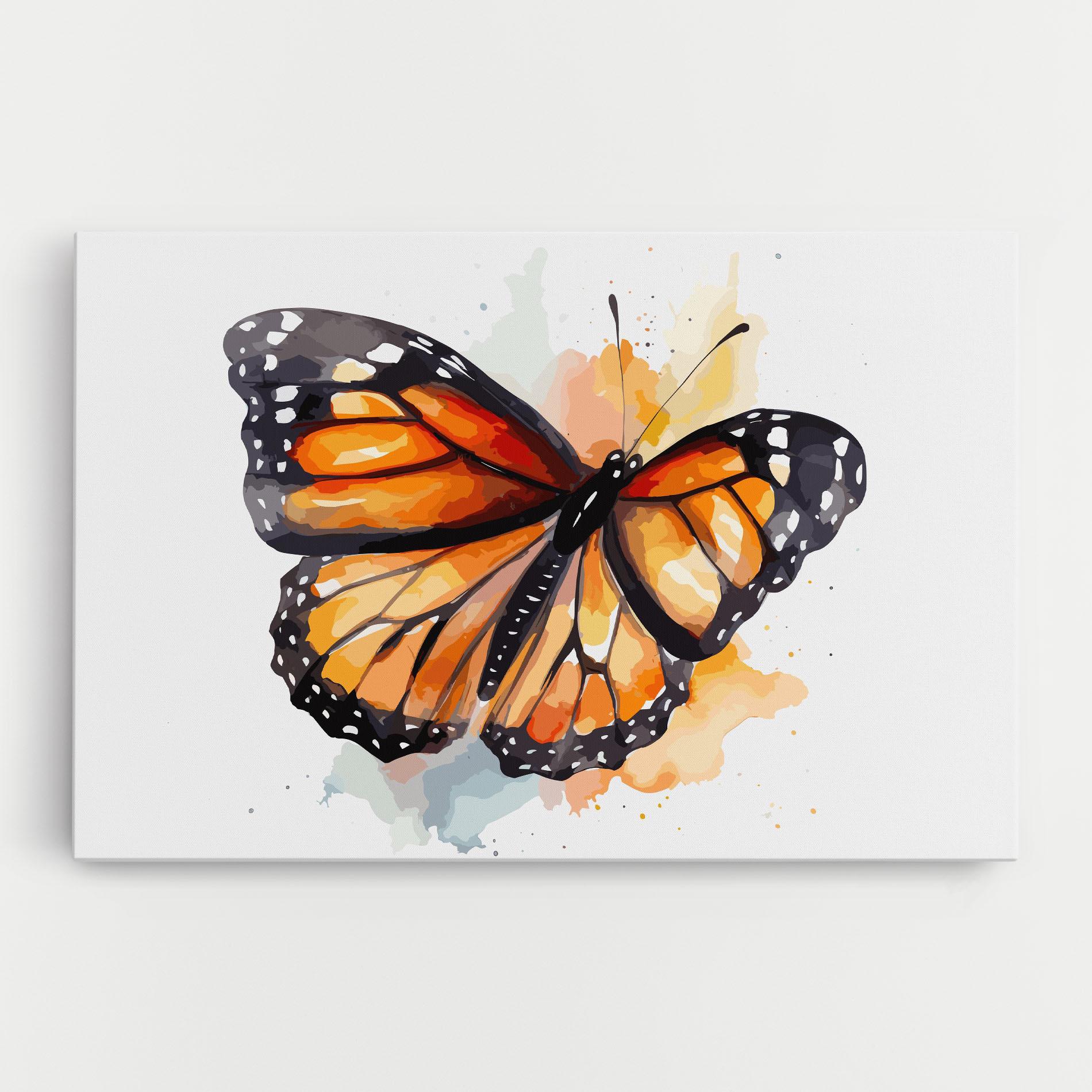 Leinwandbild Orange Butterfly mockup 0