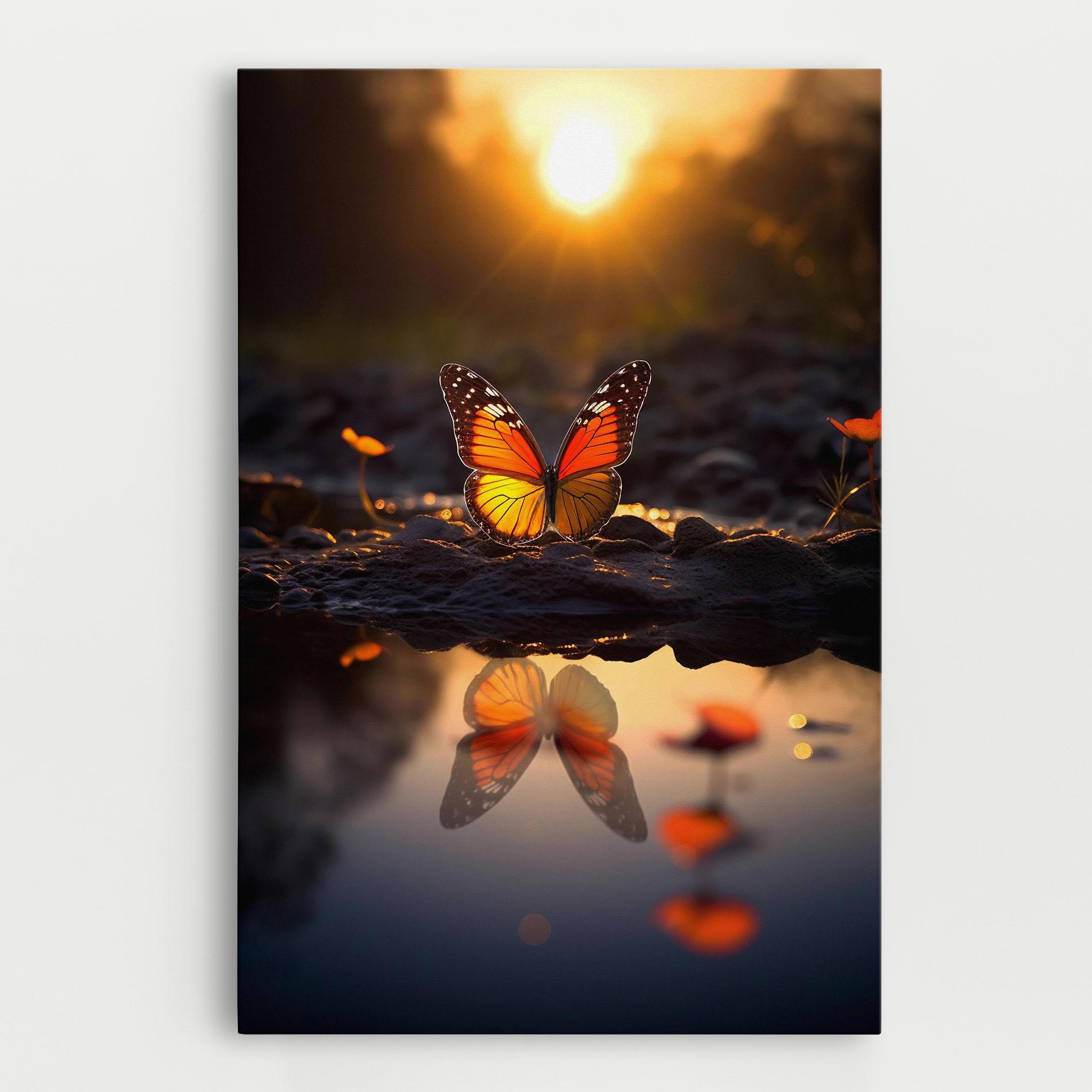 Leinwandbild Sun Water Butterfly mockup 0