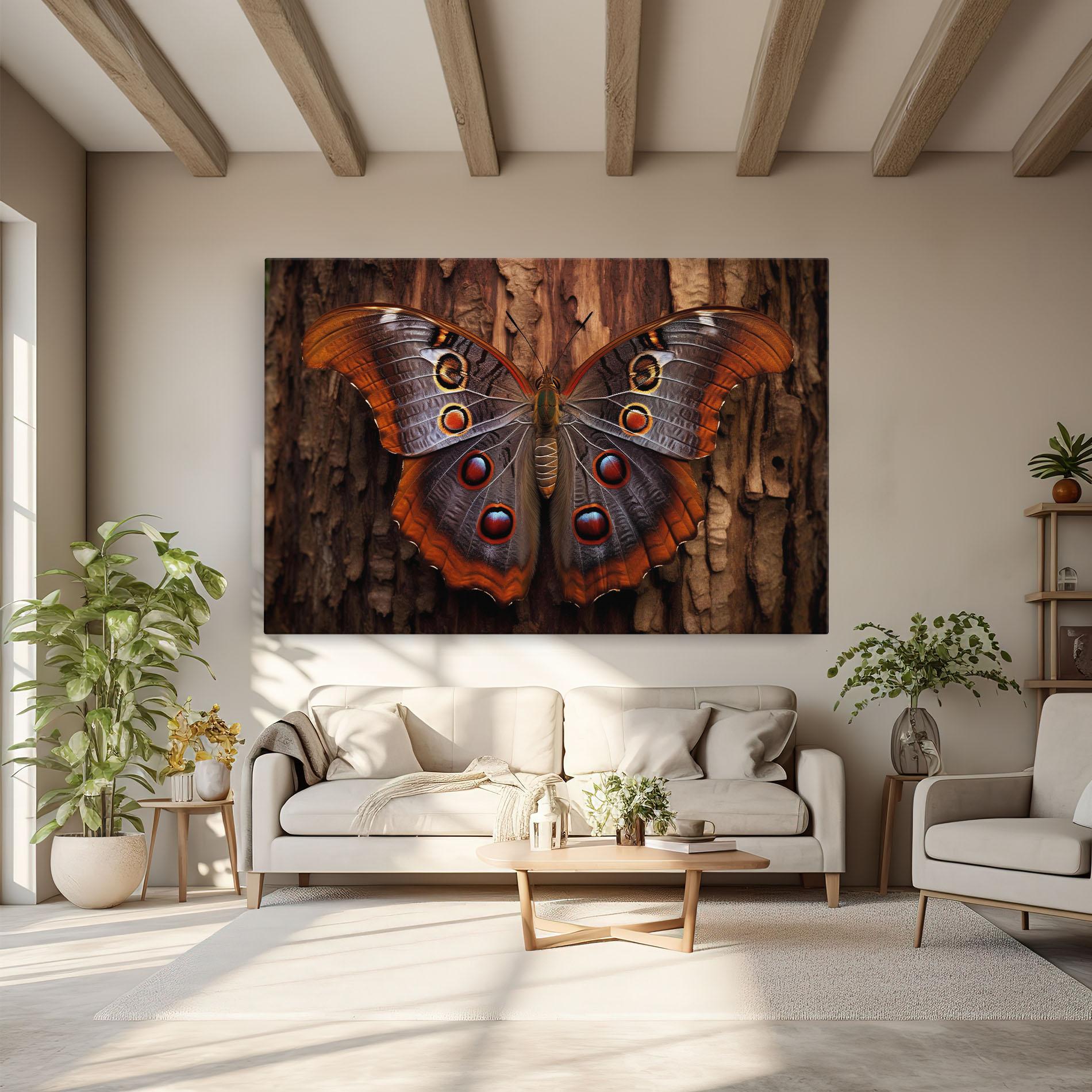 Leinwandbild Brown Eyes Butterfly mockup 6