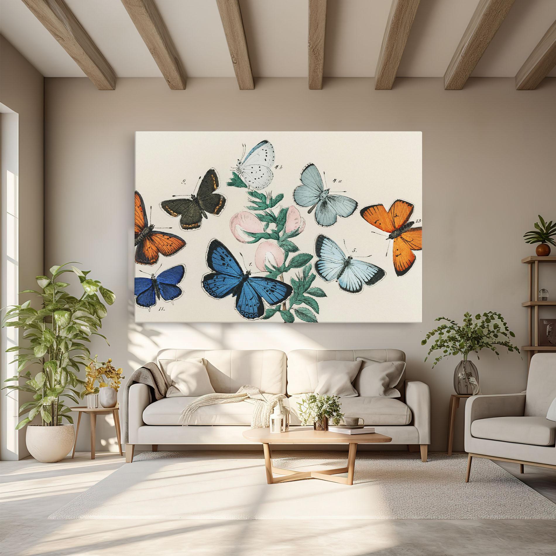 Leinwandbild Moving Butterflies mockup 6