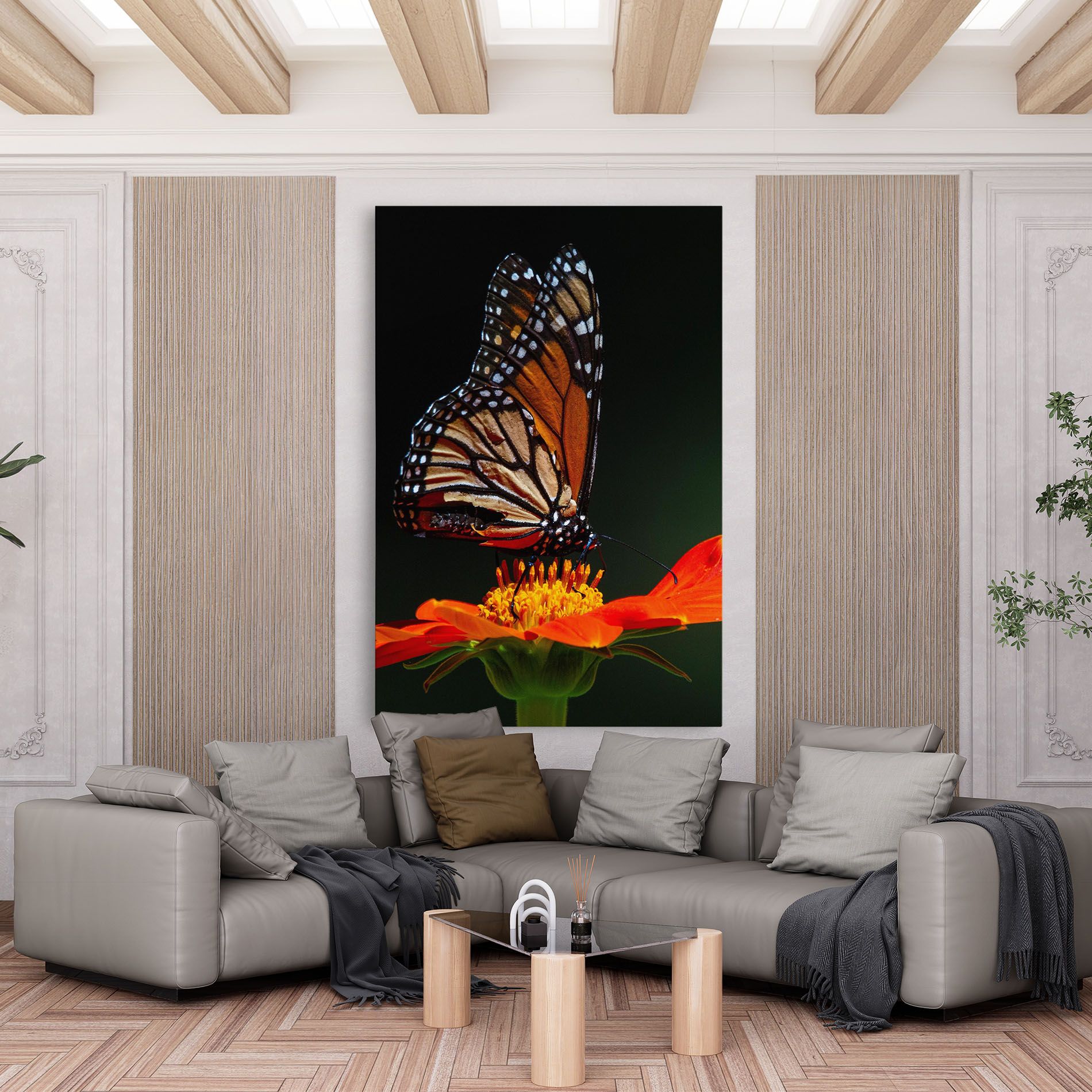 Dark Orange Butterfy mockup 6