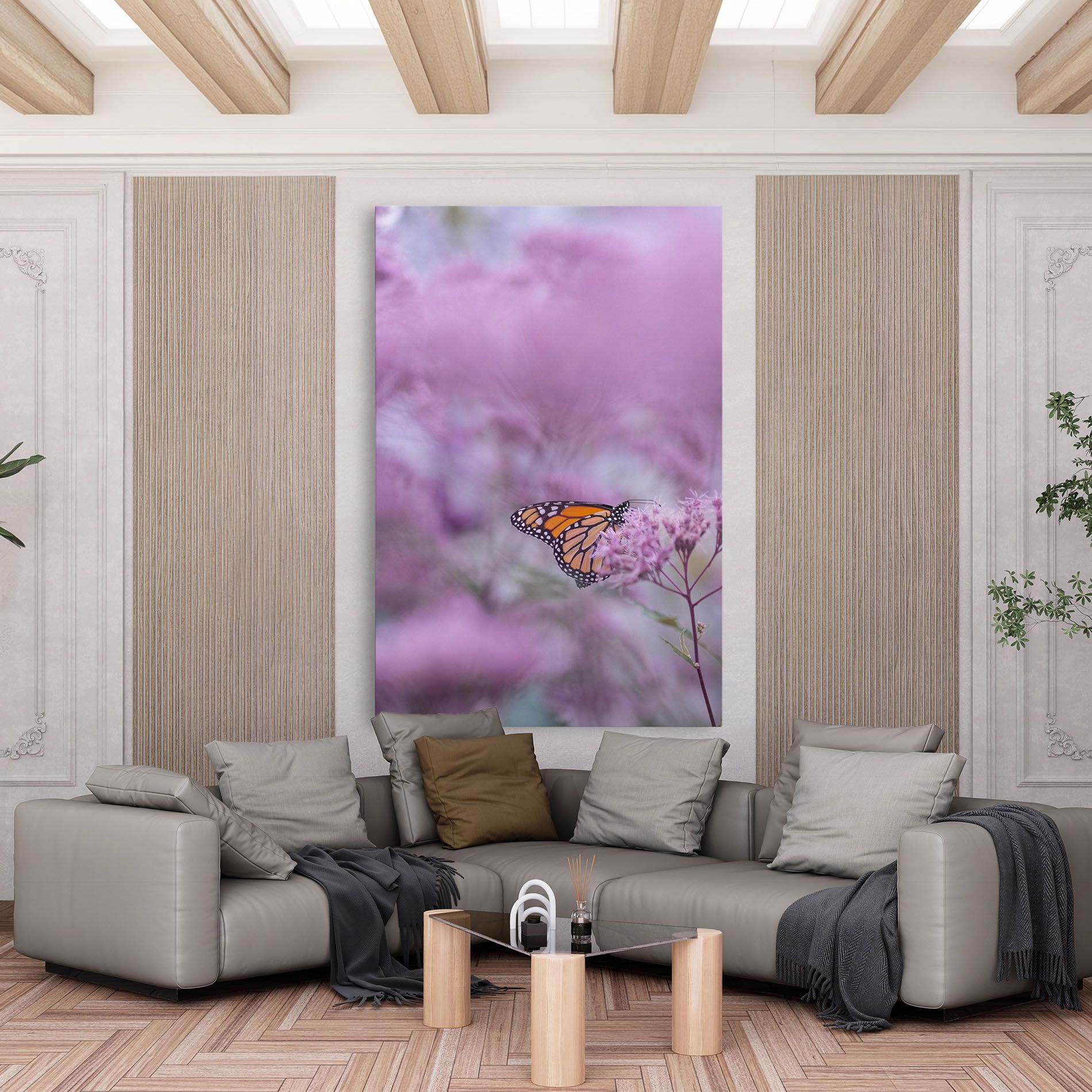 Purple Flower Butterfly mockup 6