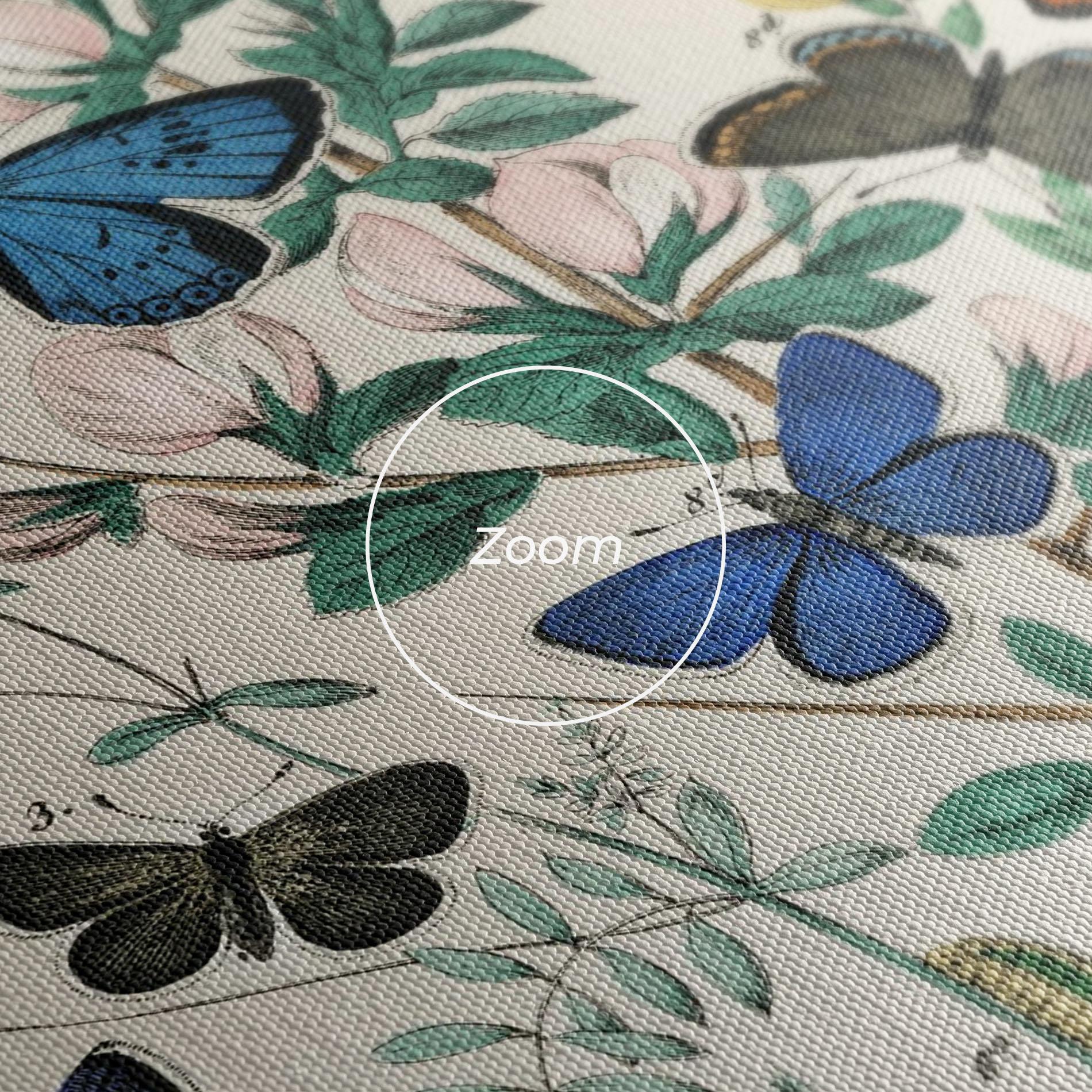 Leinwandbild Blue Orange Butterflies mockup 3