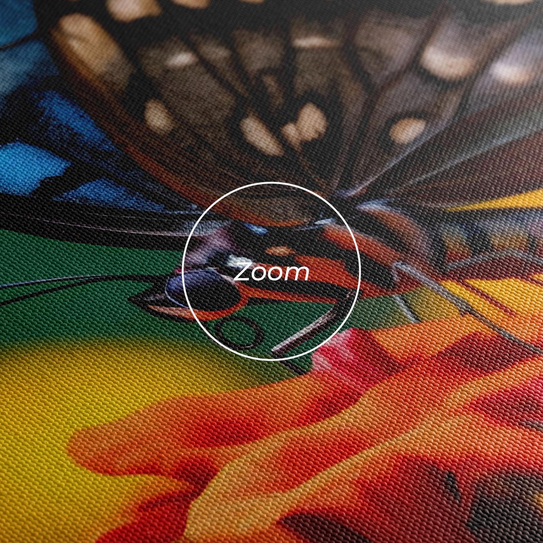 Leinwandbild Blue Red Butterfly mockup 3