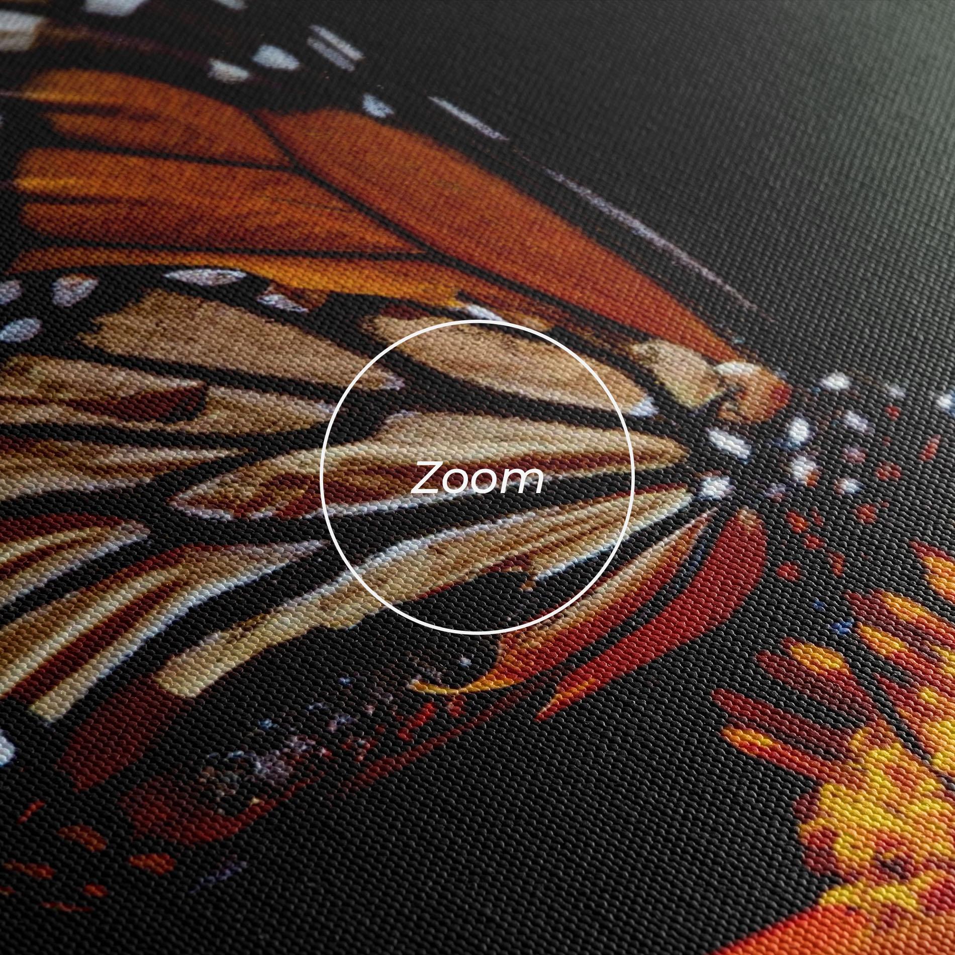 Leinwandbild Dark Orange Butterfy mockup 3