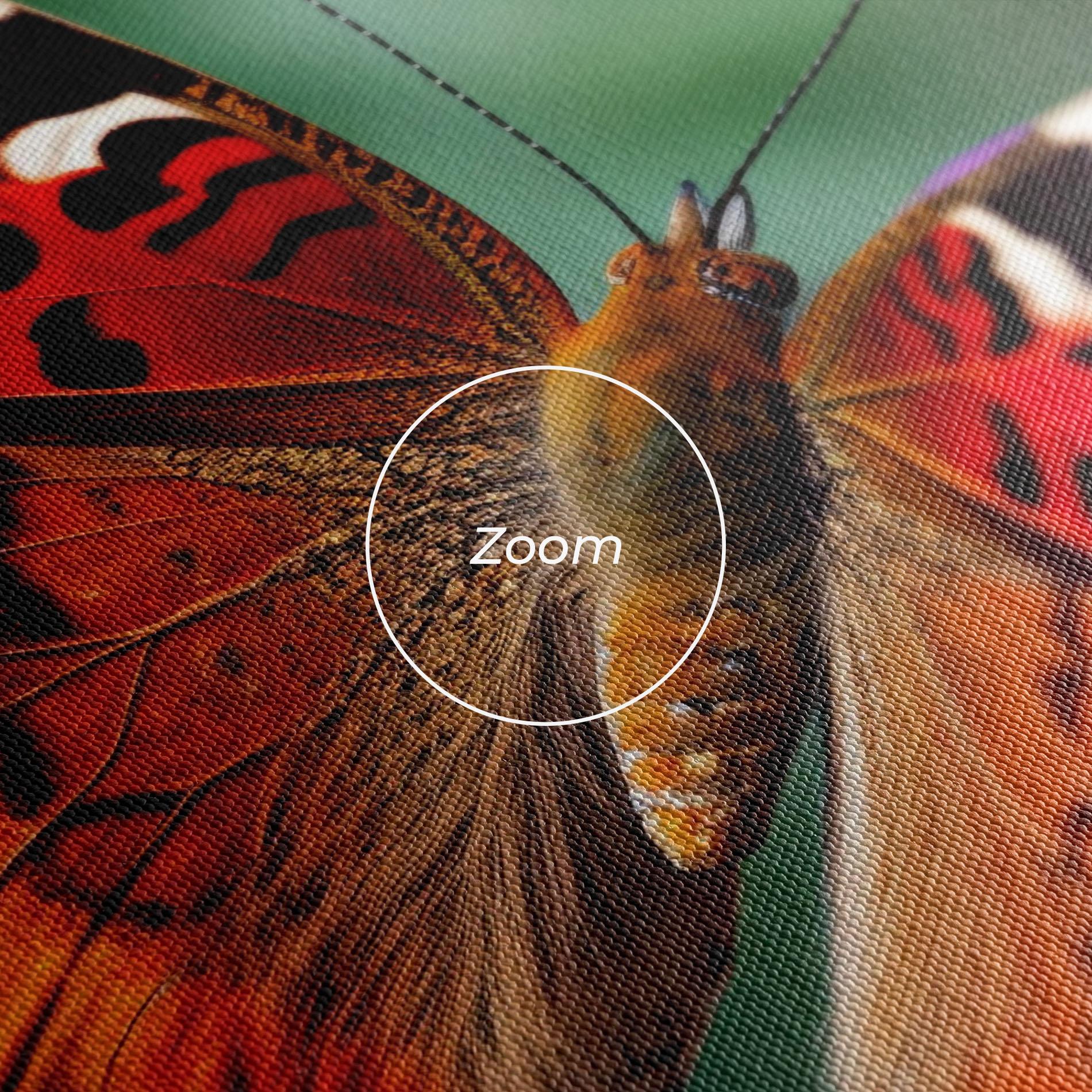 Leinwandbild Red Blue Butterfly mockup 3