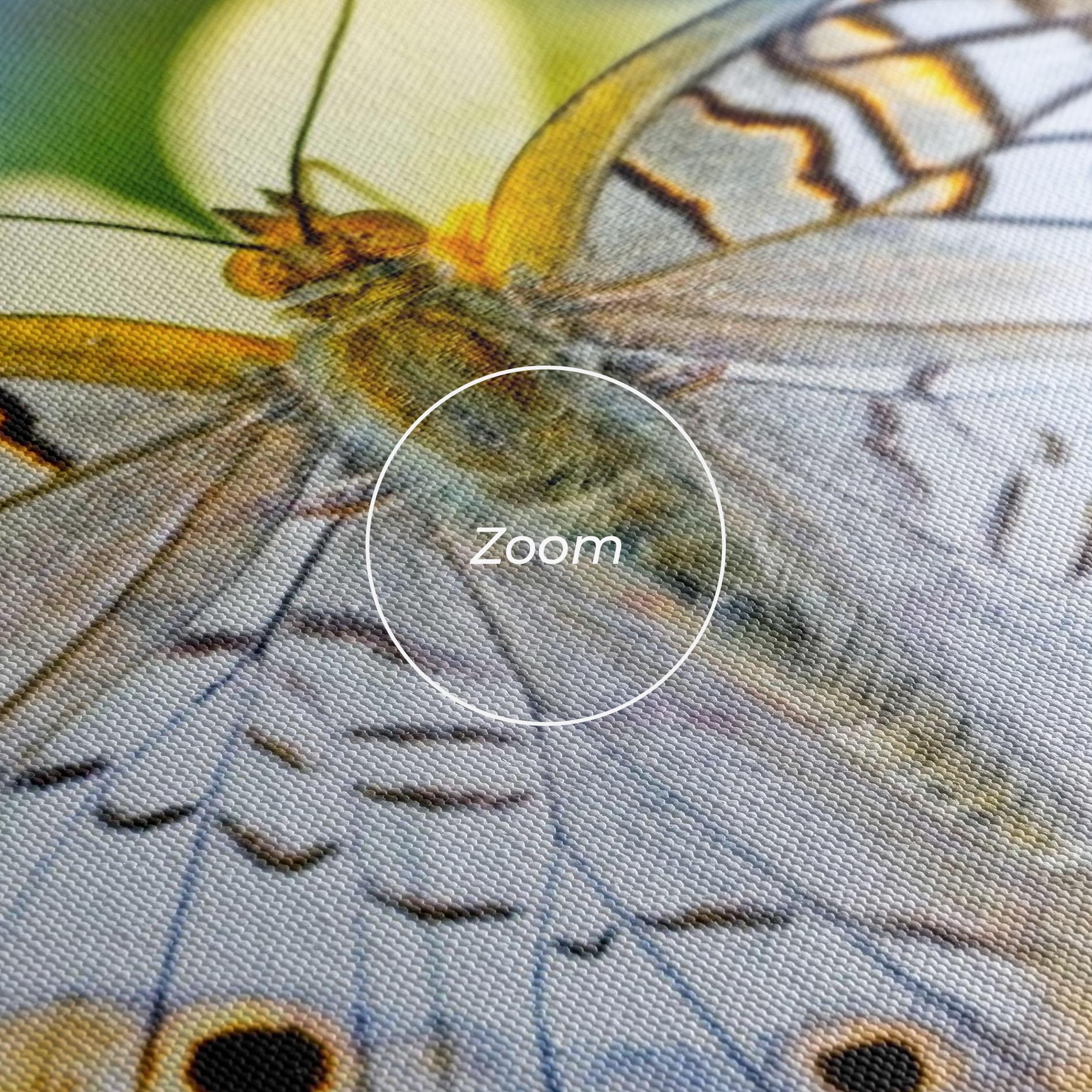 Leinwandbild Yellow Grey Butterfly mockup 3