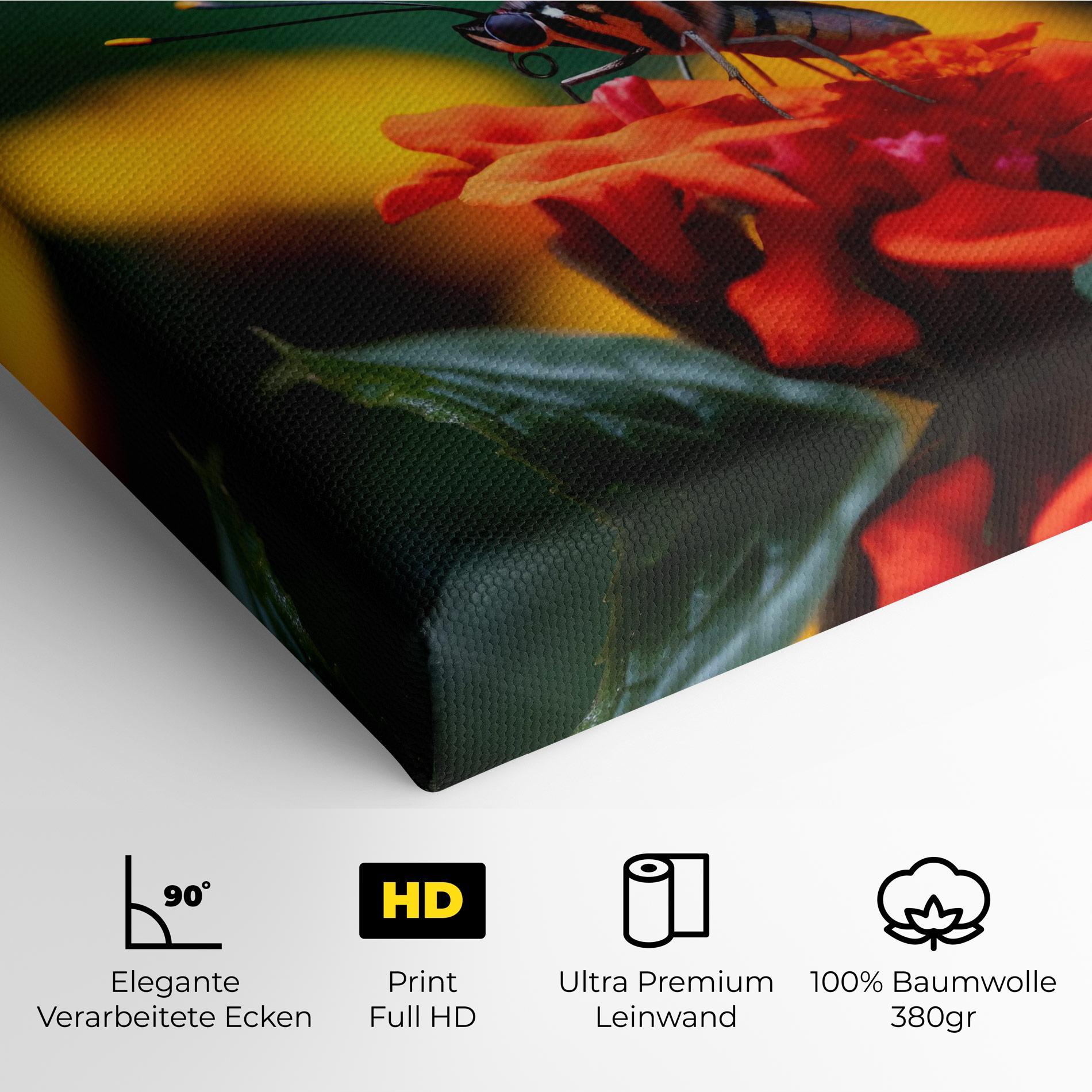 Leinwandbild Blue Red Butterfly mockup 4