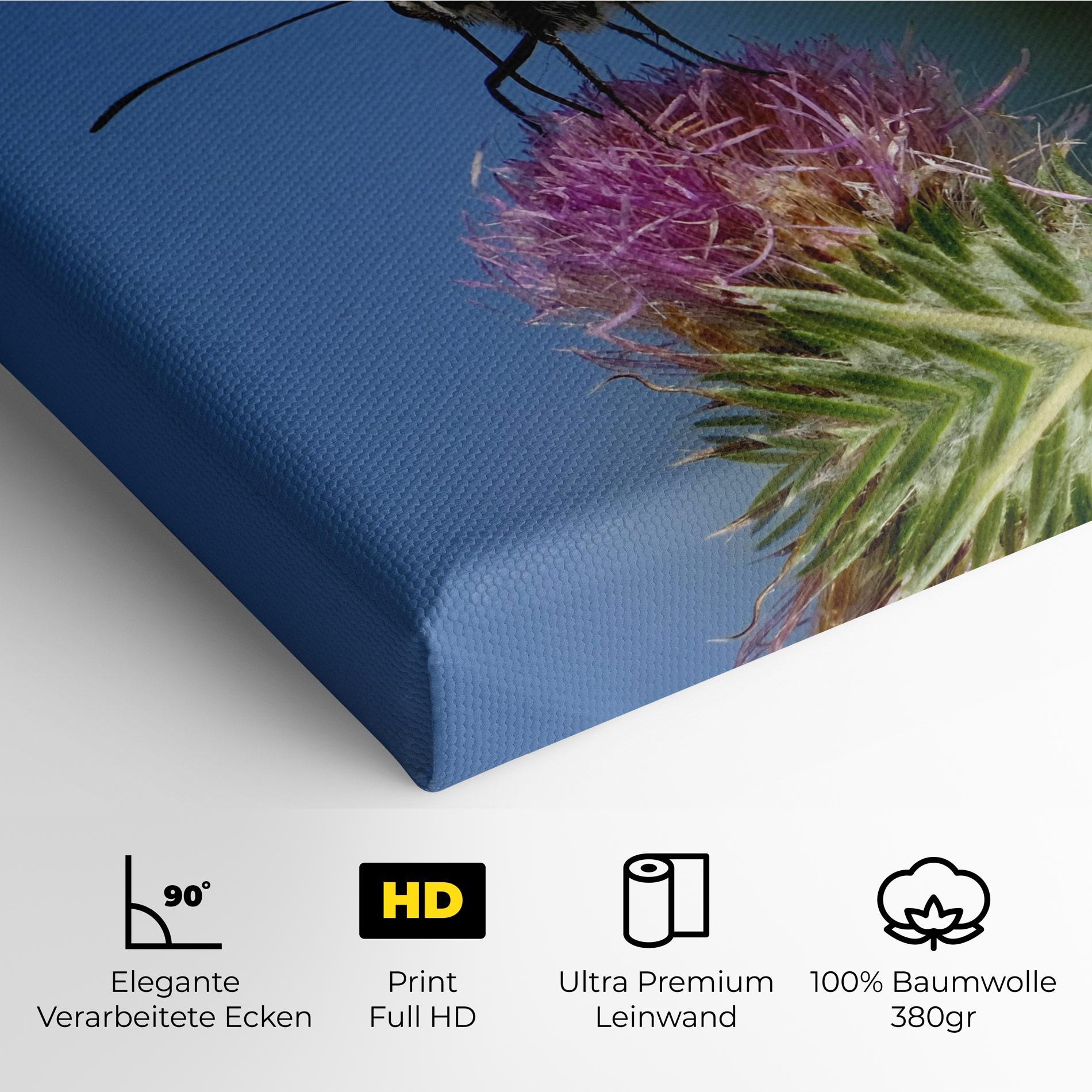 Leinwandbild Grey White Butterfly mockup 4