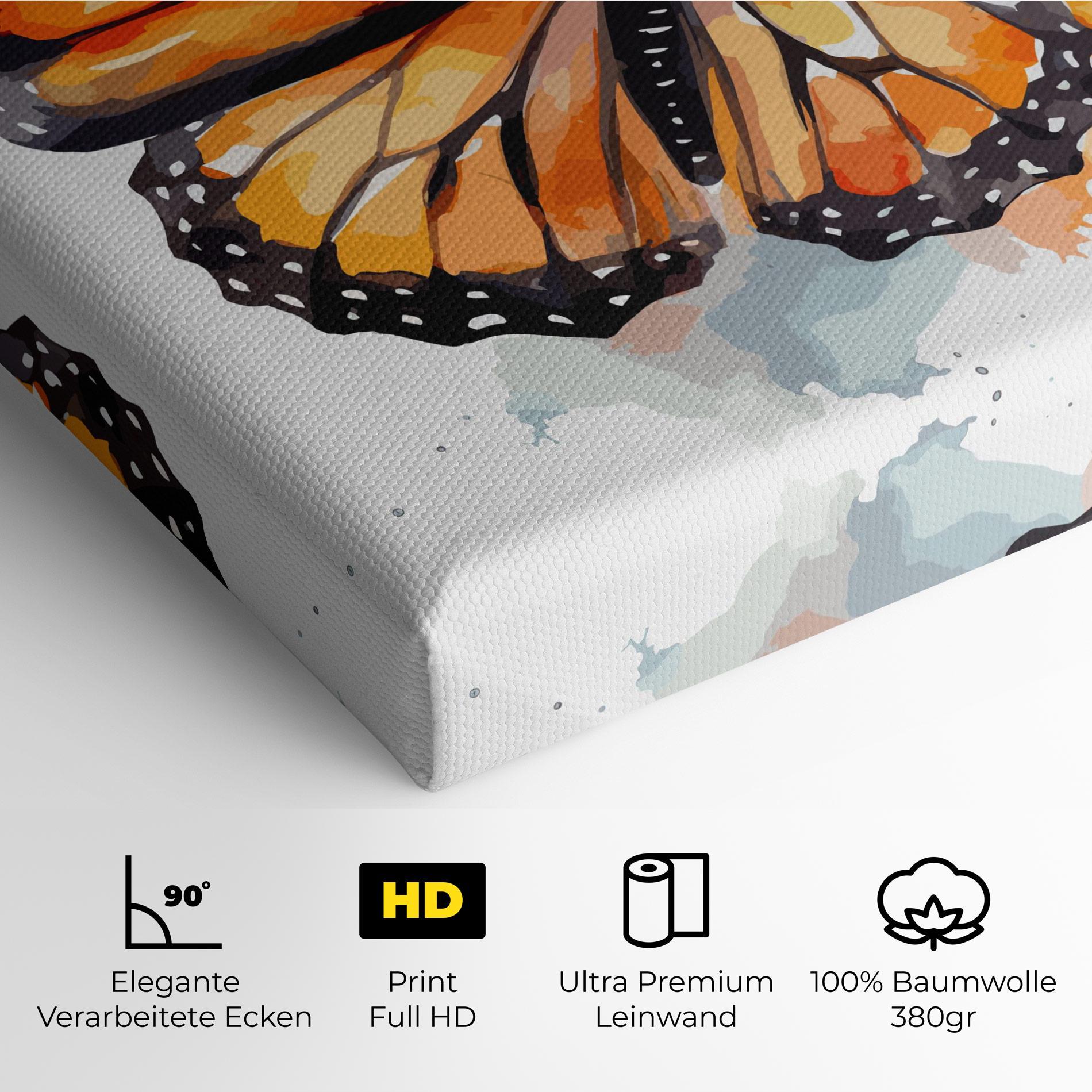Leinwandbild Orange Butterfly mockup 4