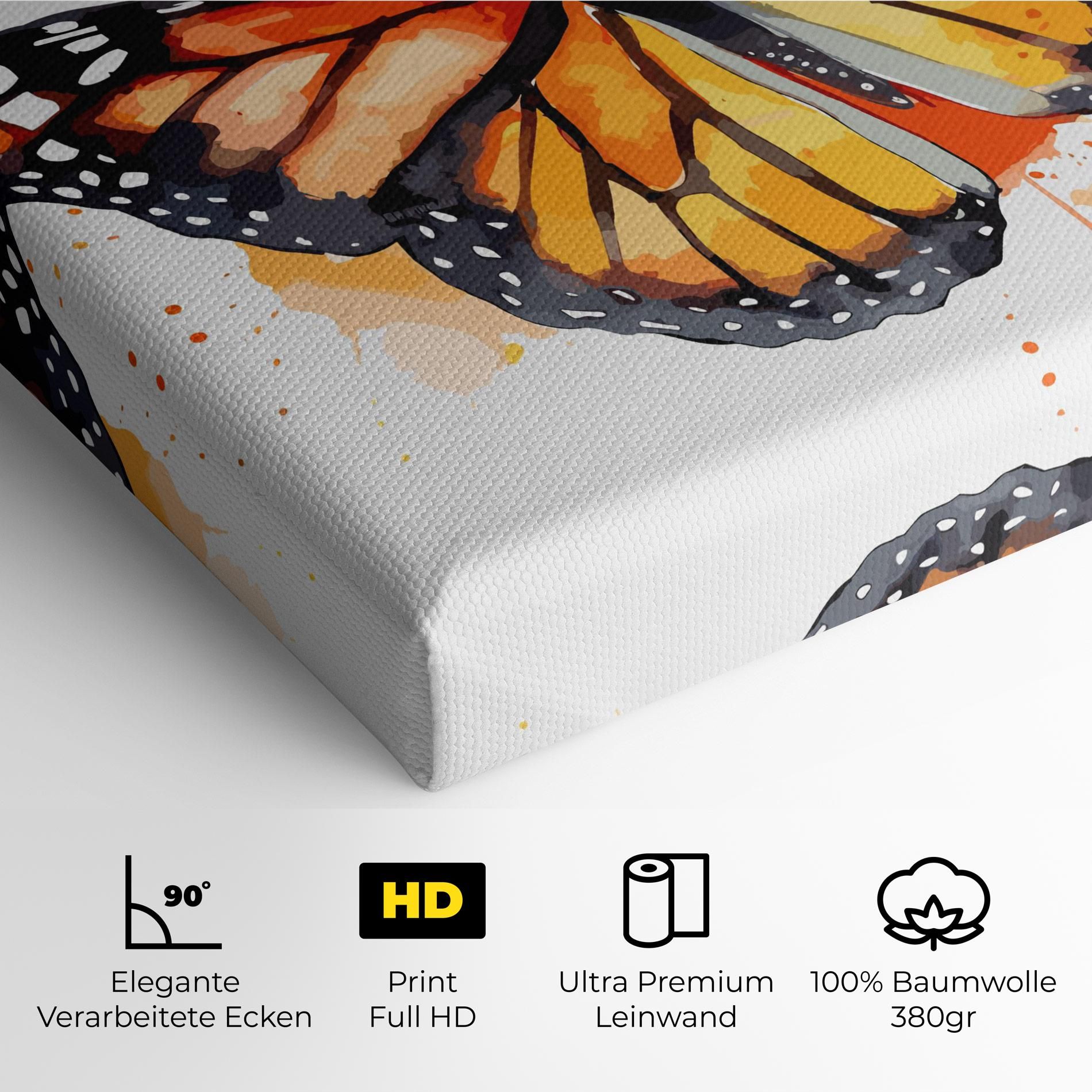 Orange Watercolor Butterfly mockup 4
