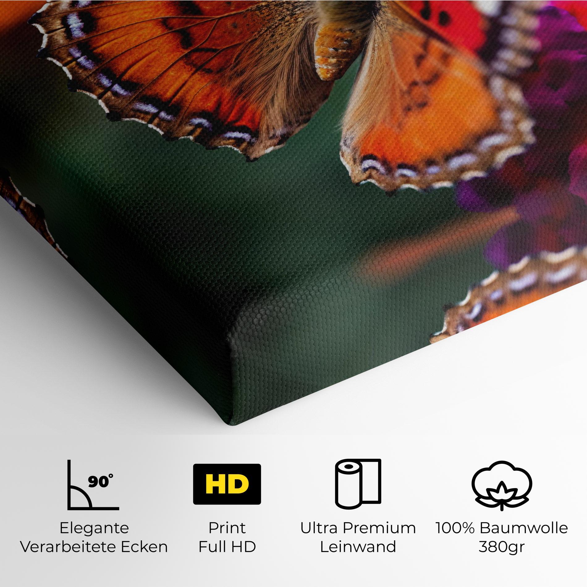 Leinwandbild Red Blue Butterfly mockup 4