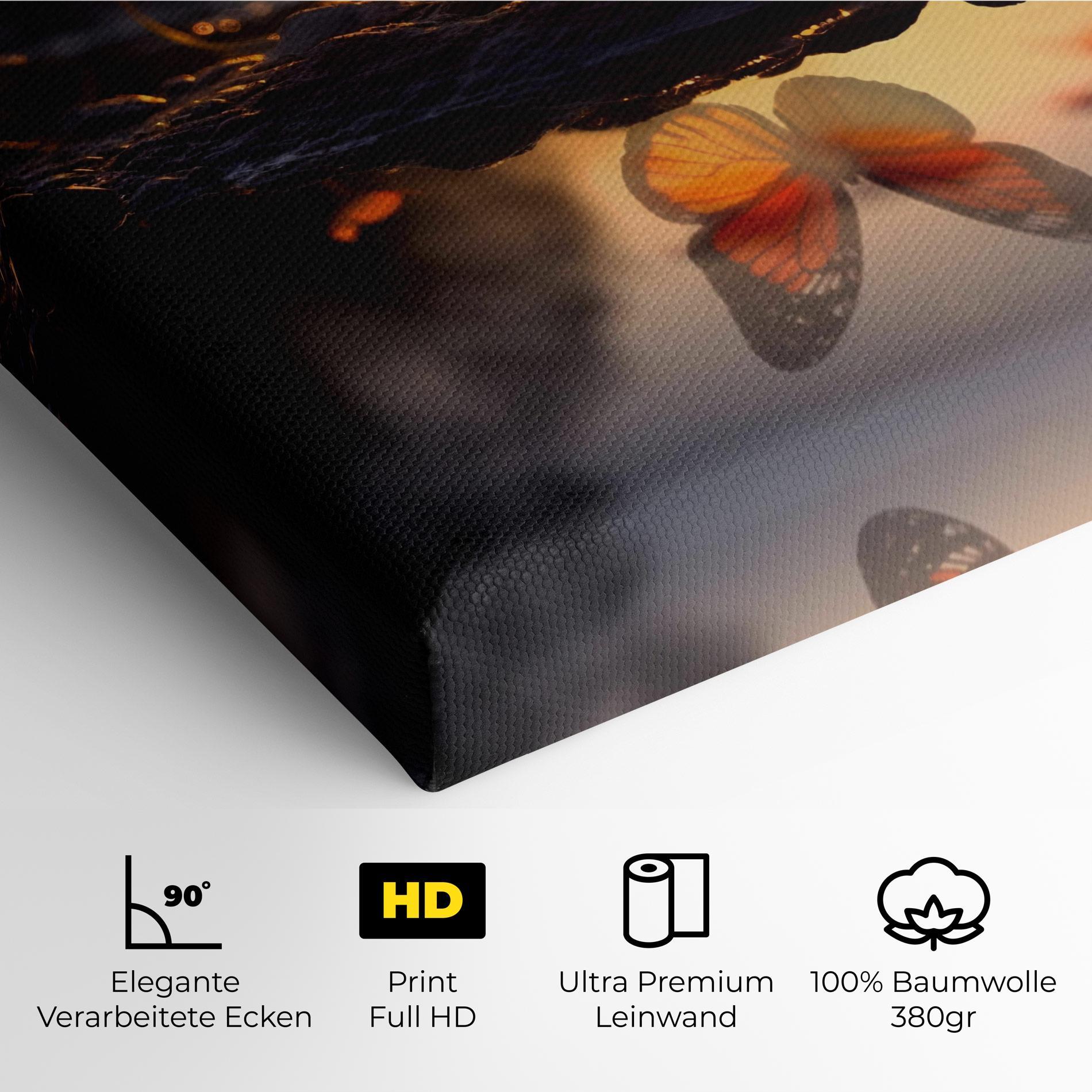 Leinwandbild Sun Water Butterfly mockup 4