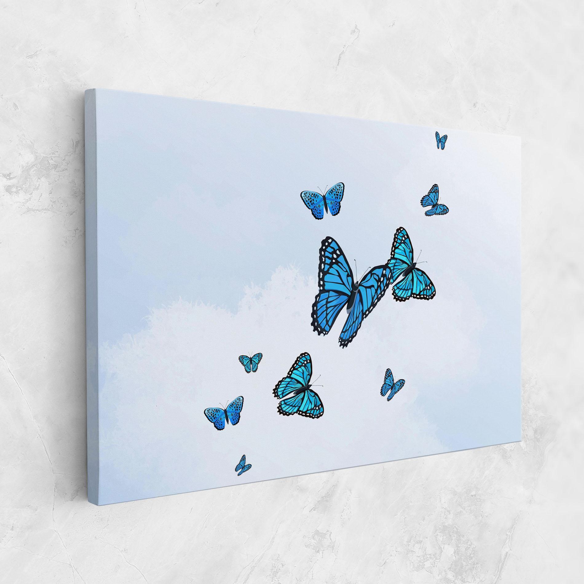 Leinwandbild Blue Sky Butterfly mockup 1