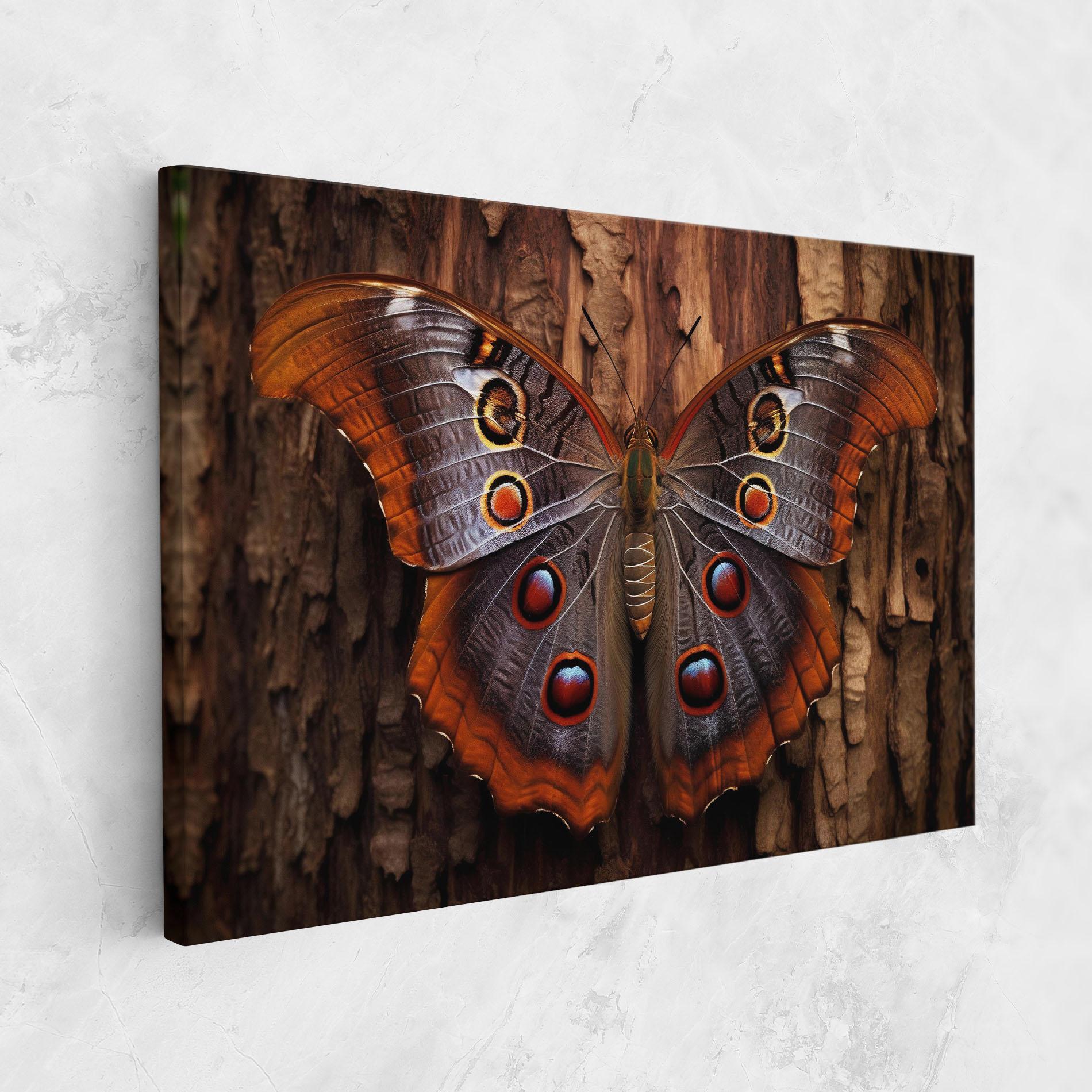 Leinwandbild Brown Eyes Butterfly mockup 1