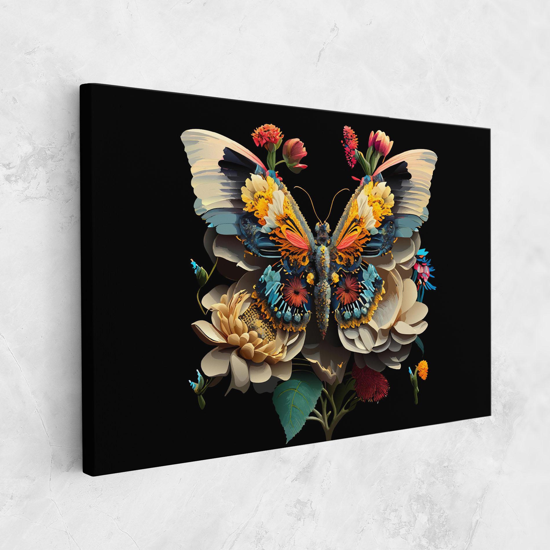 Leinwandbild Colorful Butterfly mockup 1