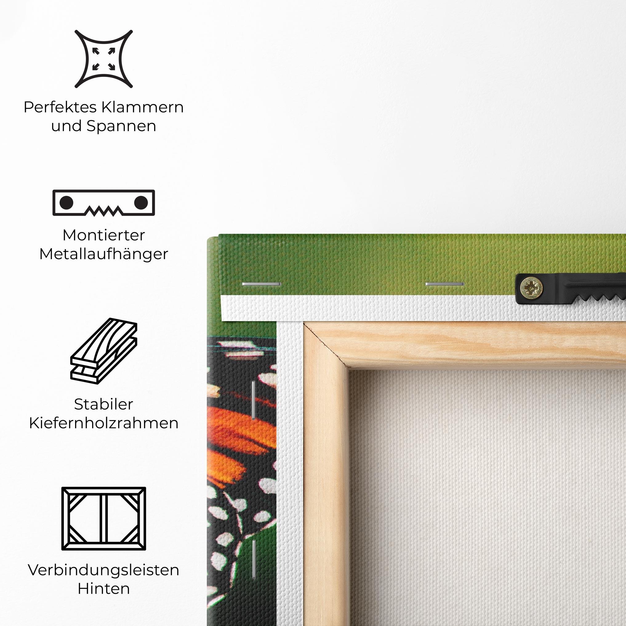 Leinwandbild Big Orange Butterfly mockup 5