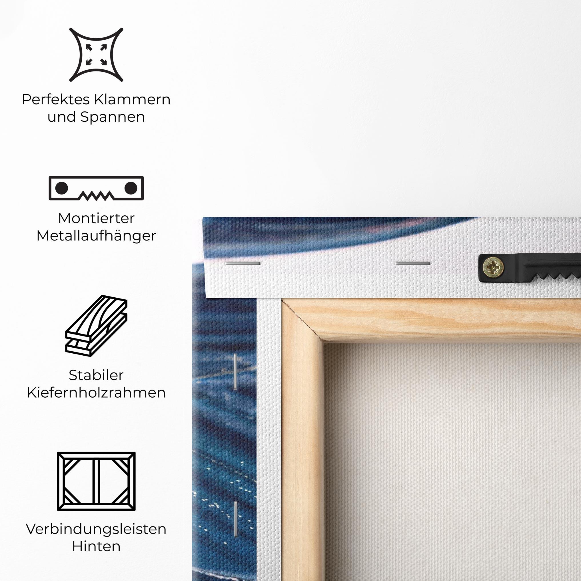 Leinwandbild Blue Butterfly mockup 5