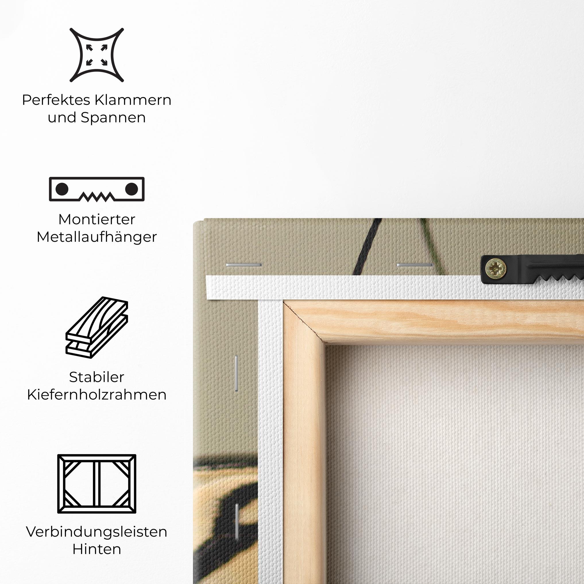 Leinwandbild Close Up Cream Butterfly mockup 5