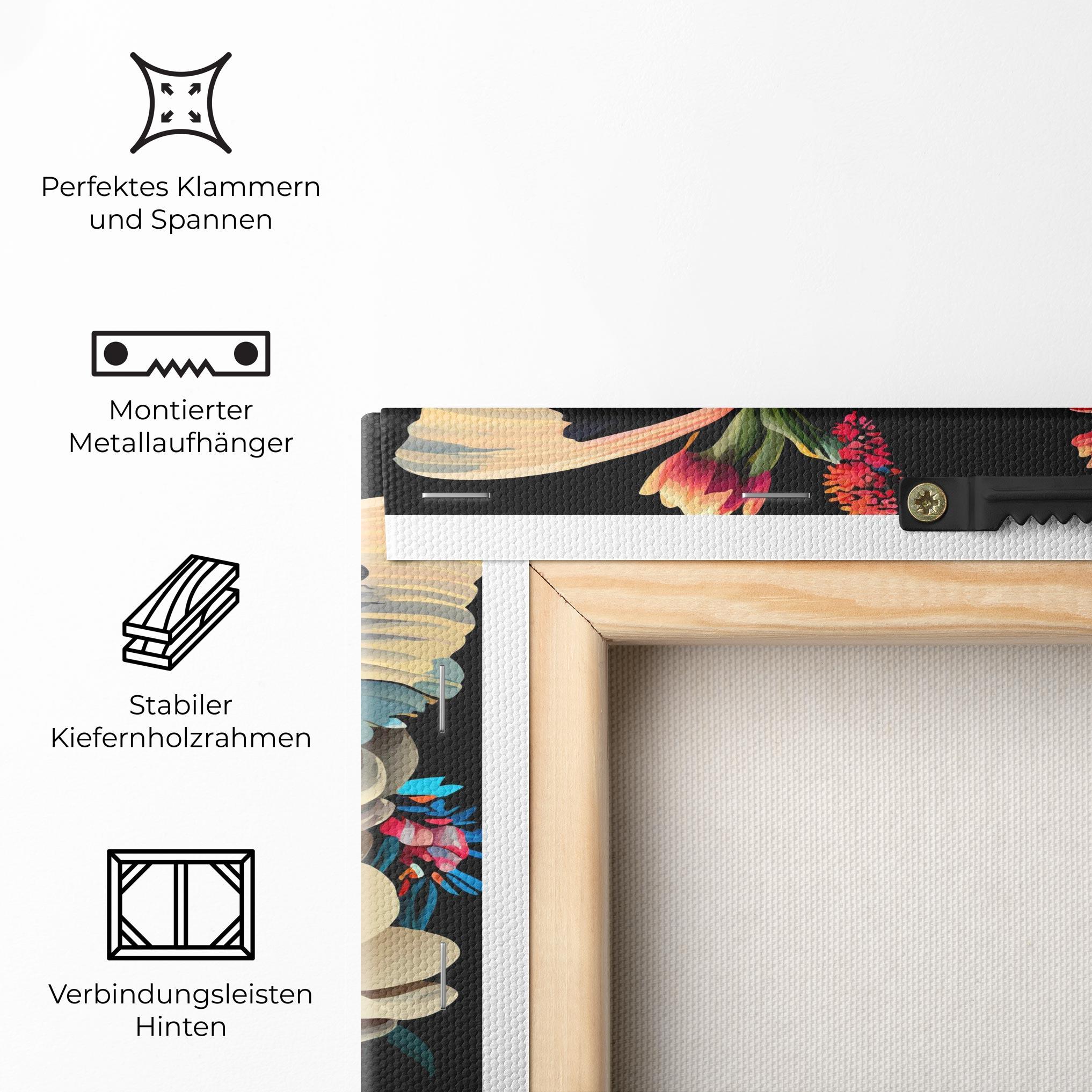 Leinwandbild Colorful Butterfly mockup 5