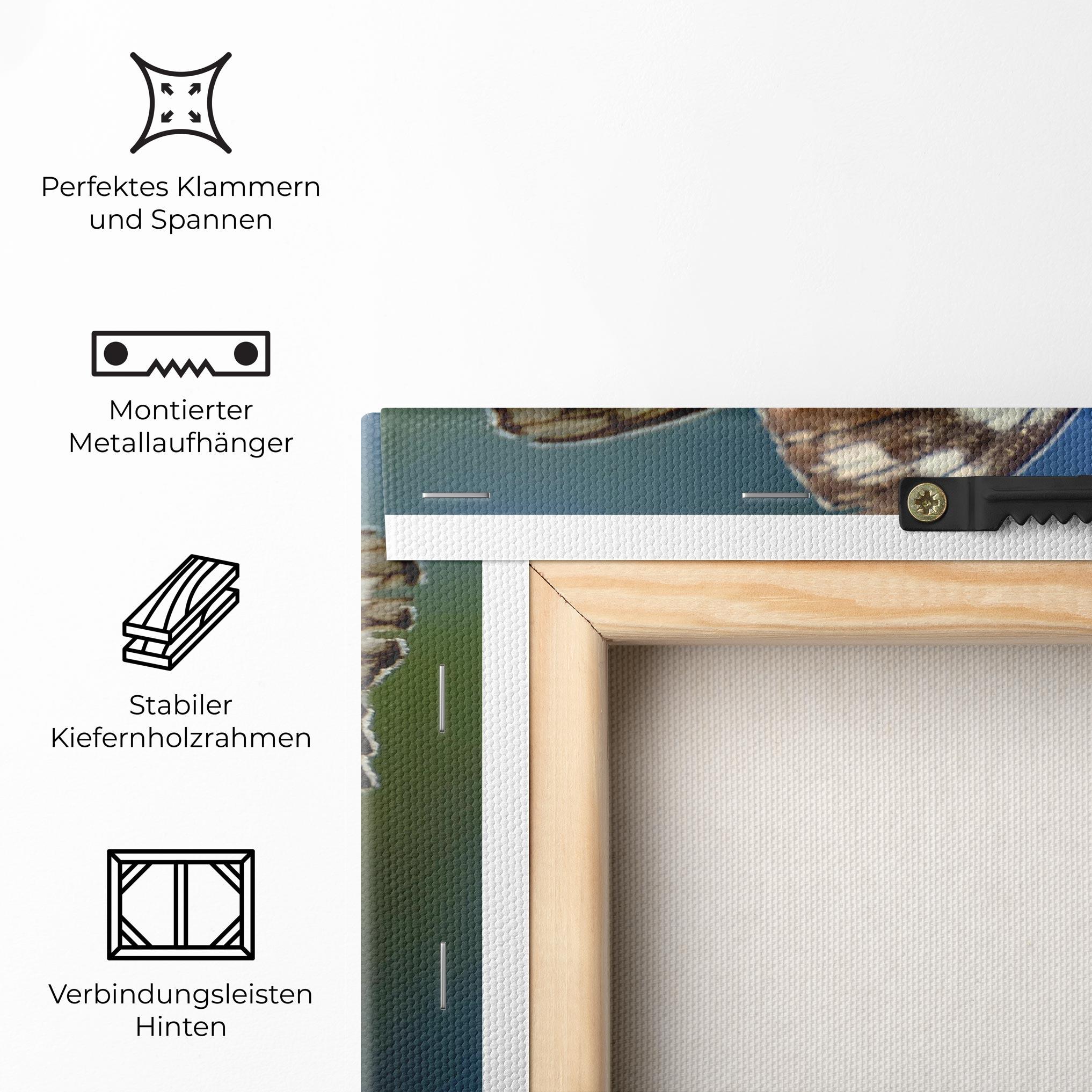 Leinwandbild Grey White Butterfly mockup 5