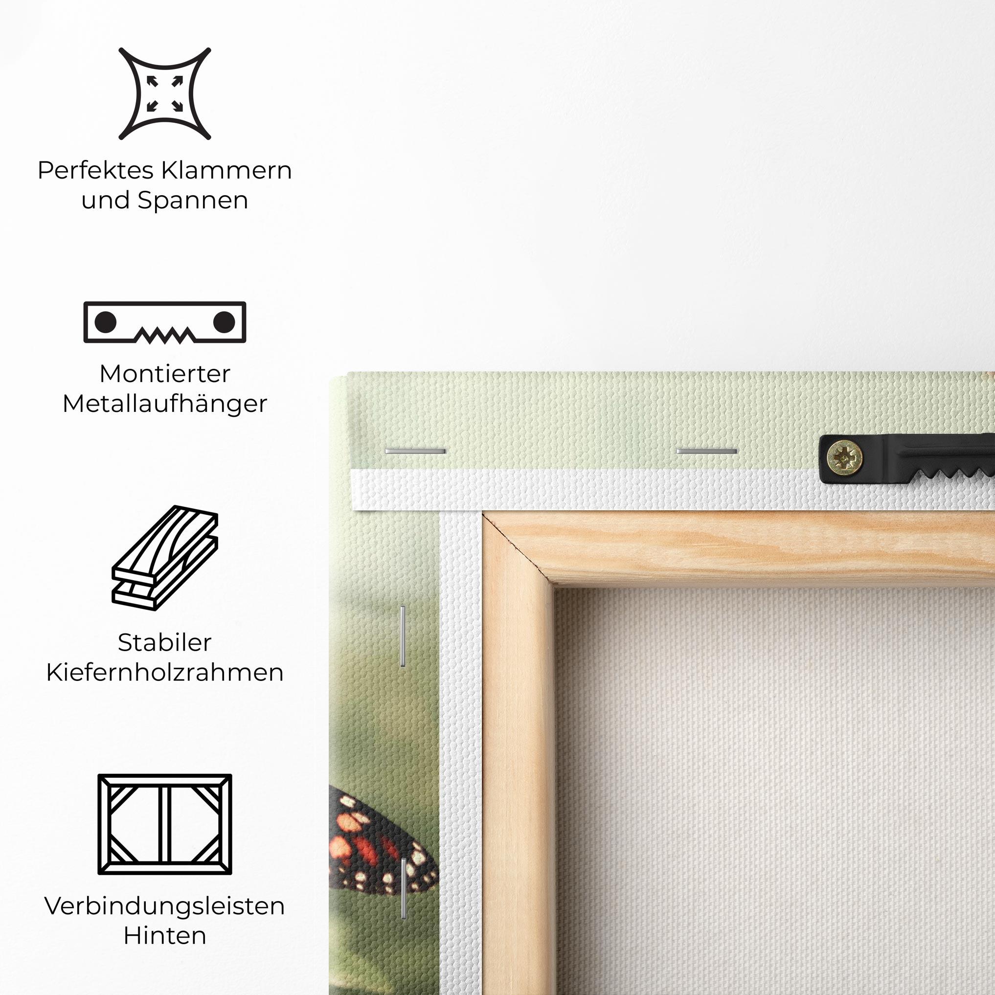 Leinwandbild Light Red Butterfly mockup 5