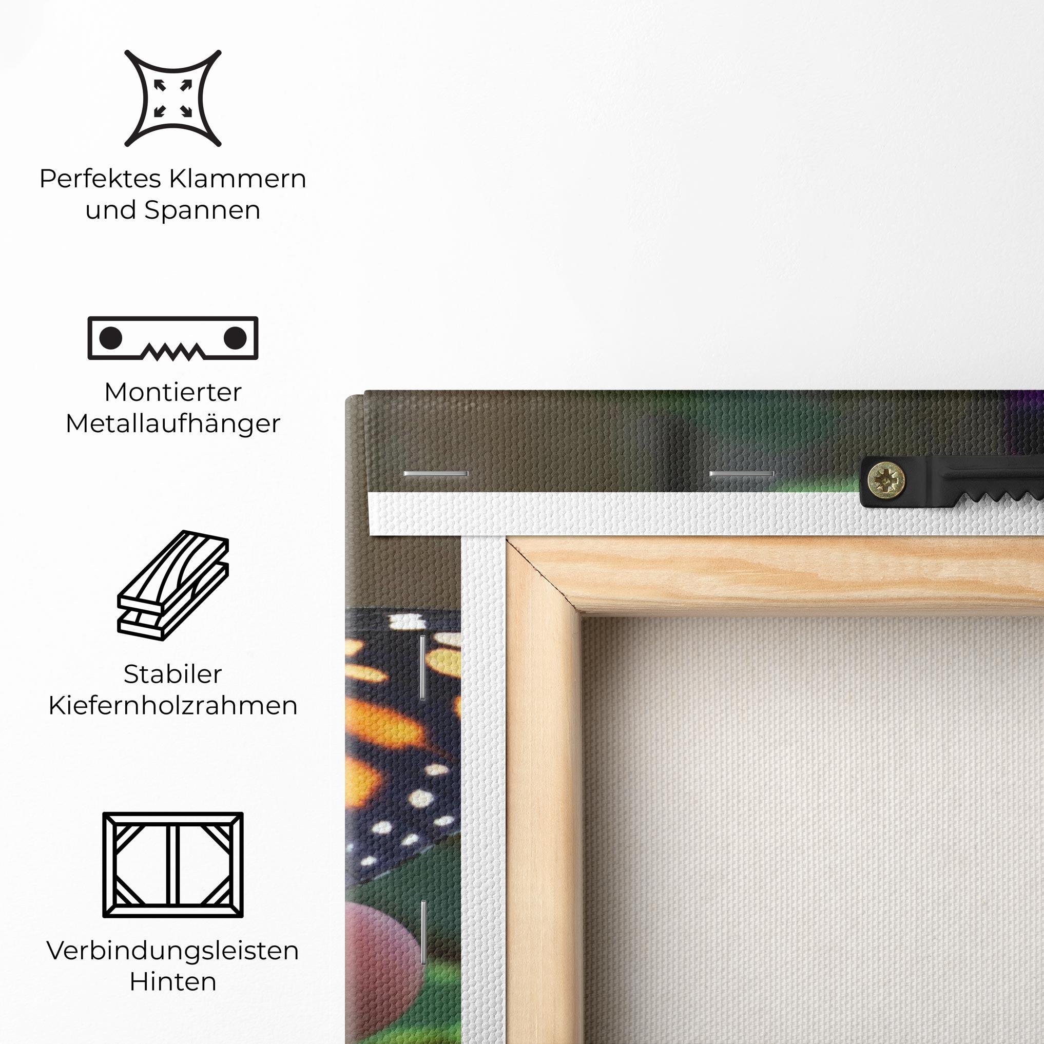 Leinwandbild Open Orange Butterfly mockup 5