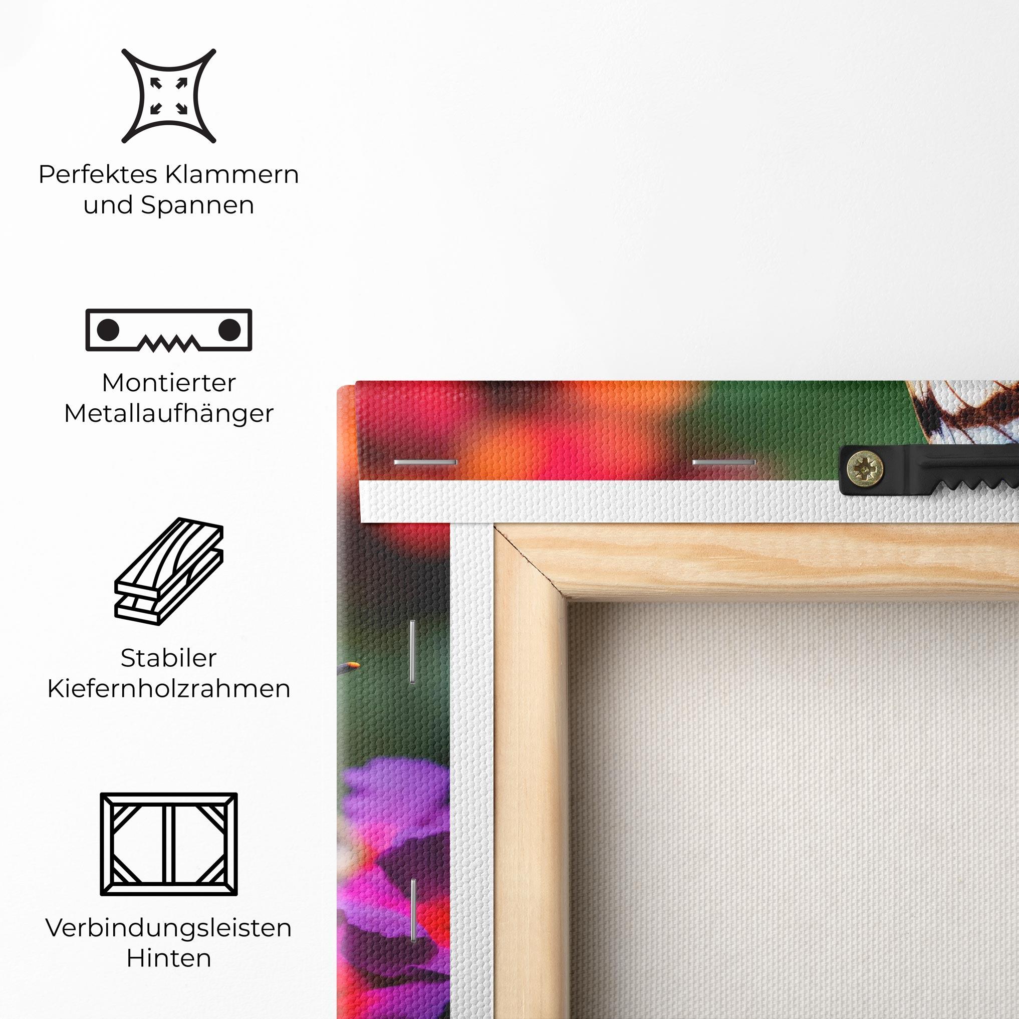 Leinwandbild Red Blue Butterfly mockup 5