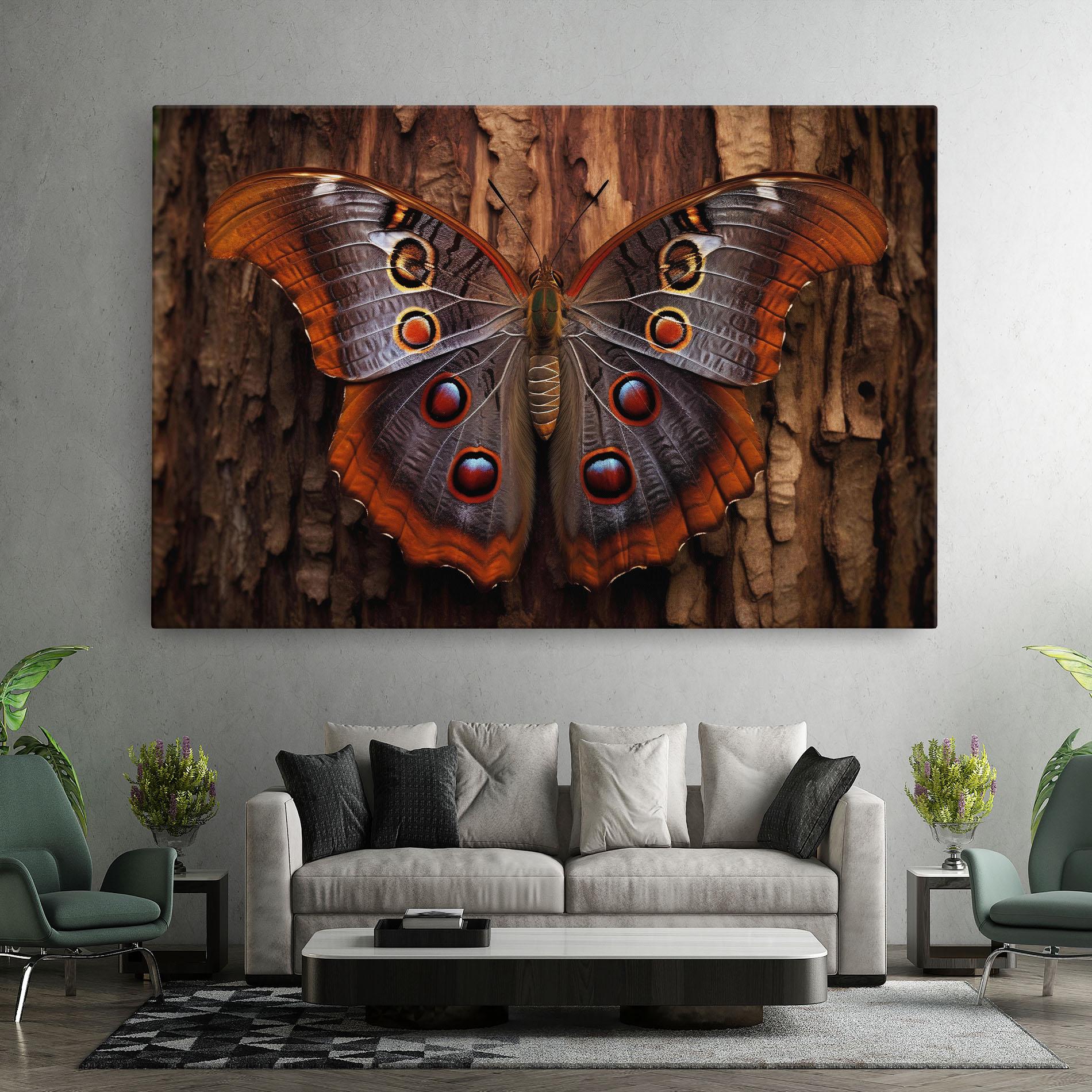 Leinwandbild Brown Eyes Butterfly mockup 7
