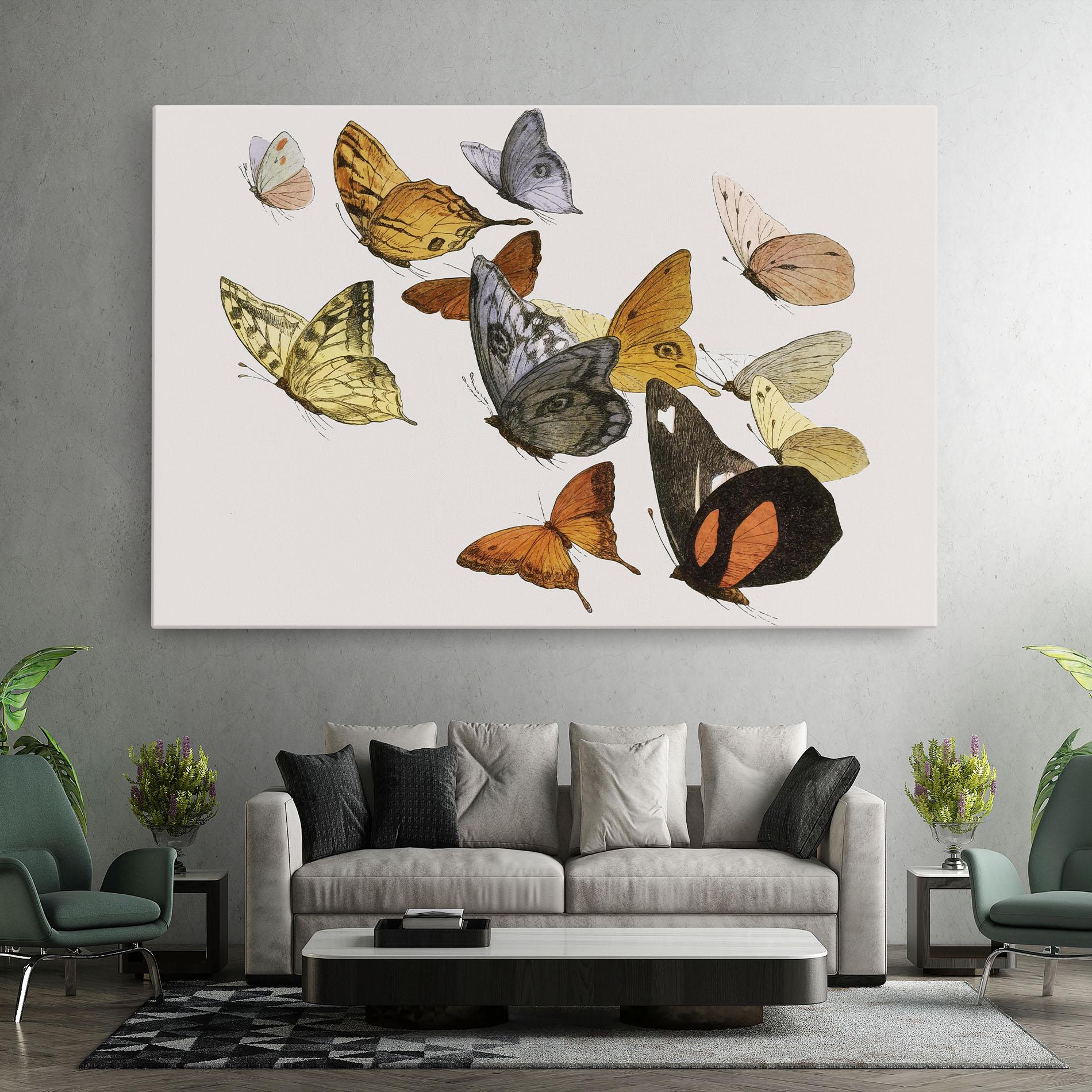 Leinwandbild Butterfly Floating mockup 7