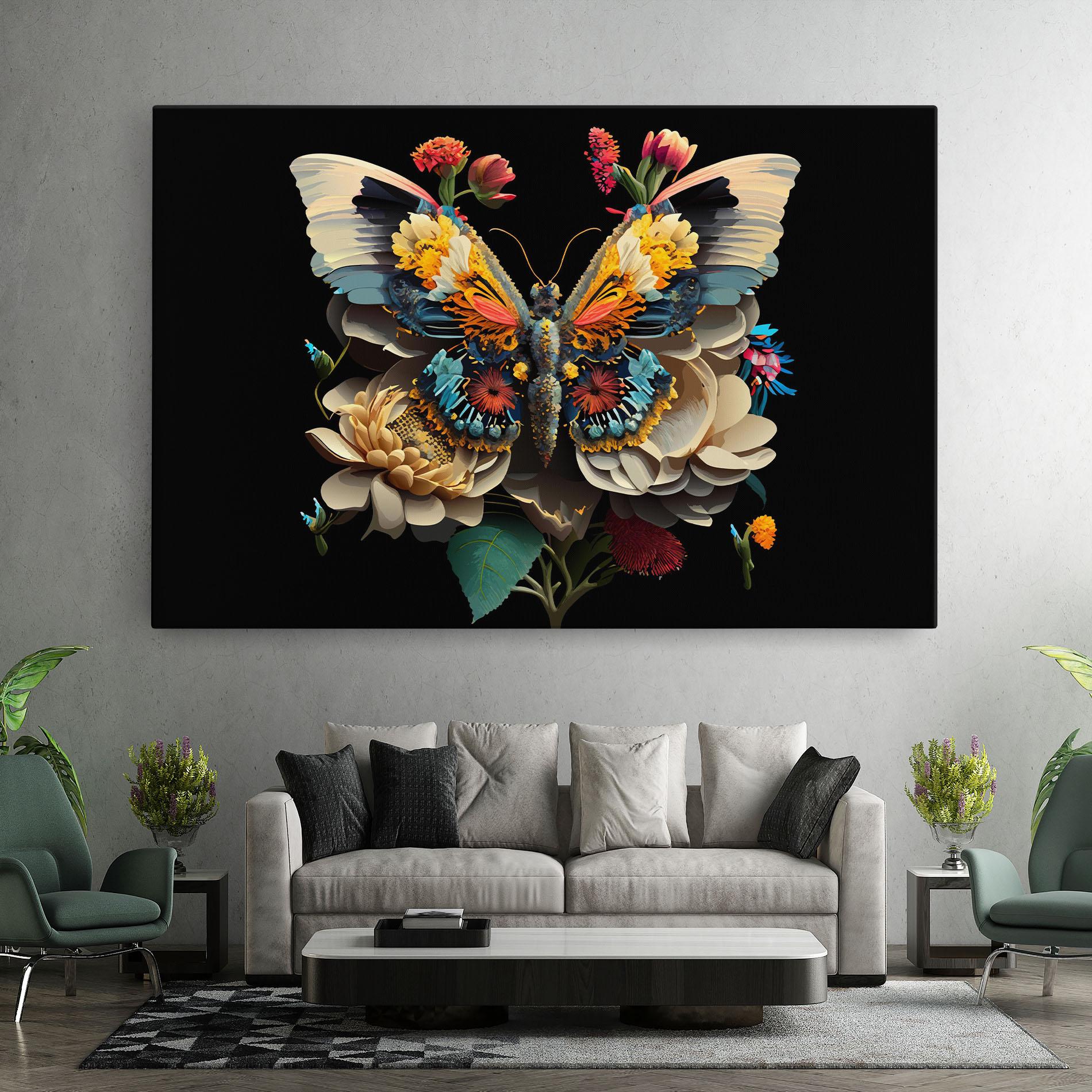 Leinwandbild Colorful Butterfly mockup 7