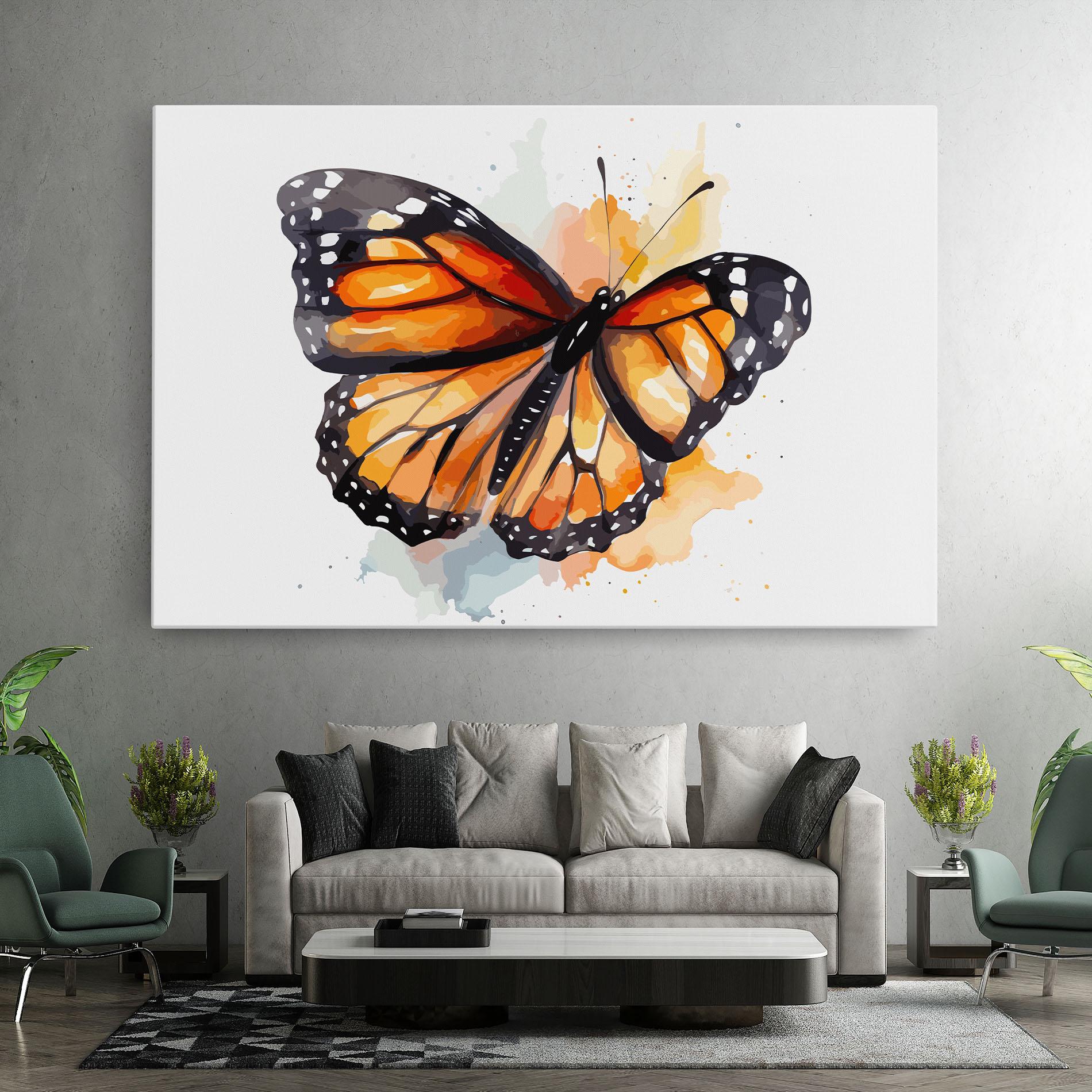 Leinwandbild Orange Butterfly mockup 7
