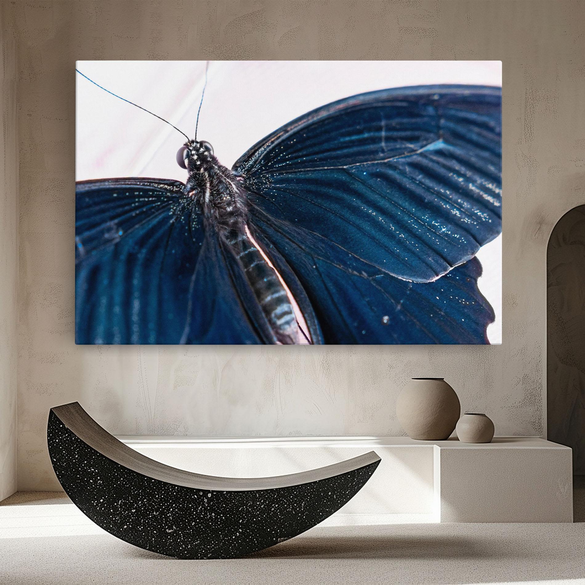 Leinwandbild Blue Butterfly mockup 8
