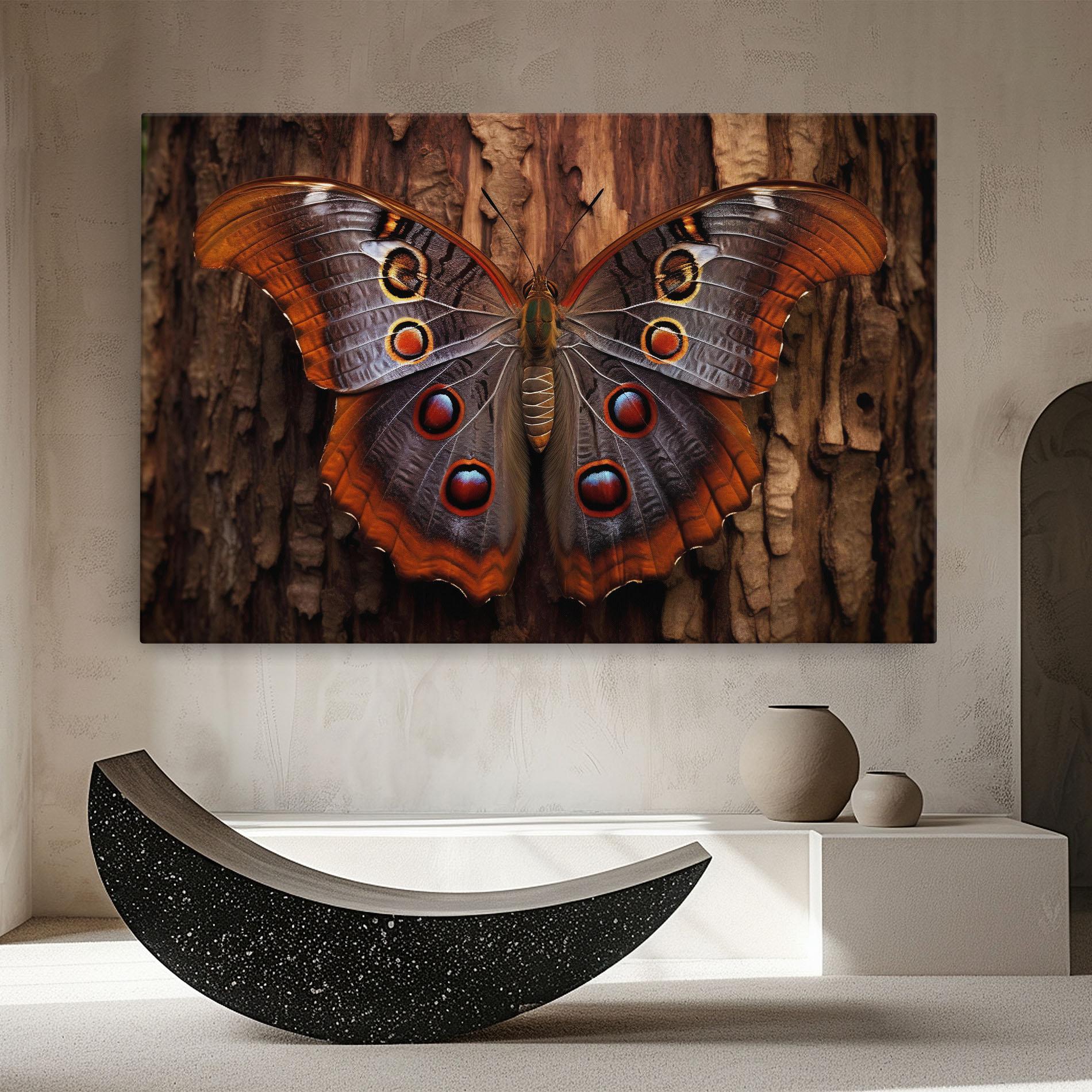 Leinwandbild Brown Eyes Butterfly mockup 8