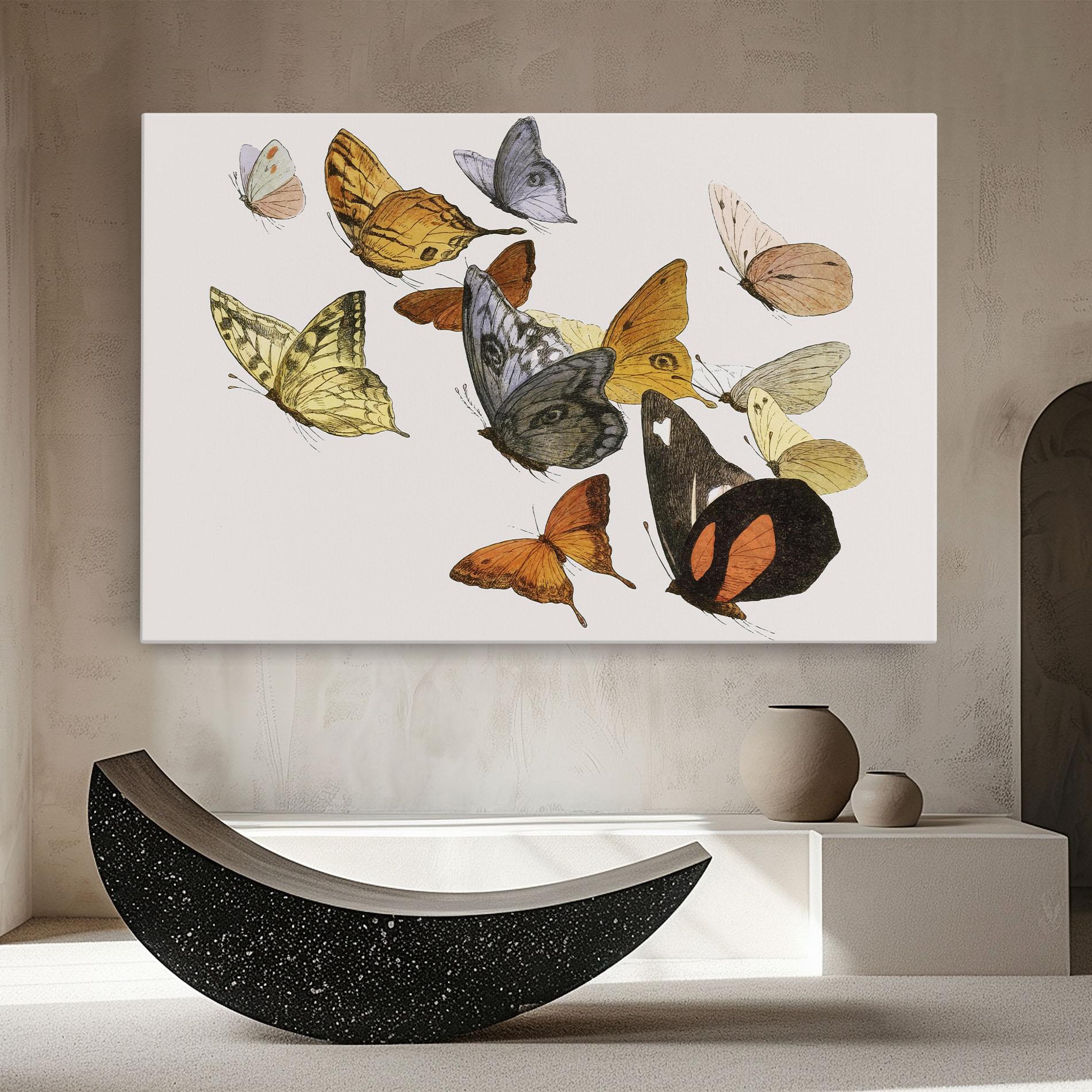 Leinwandbild Butterfly Floating mockup 8
