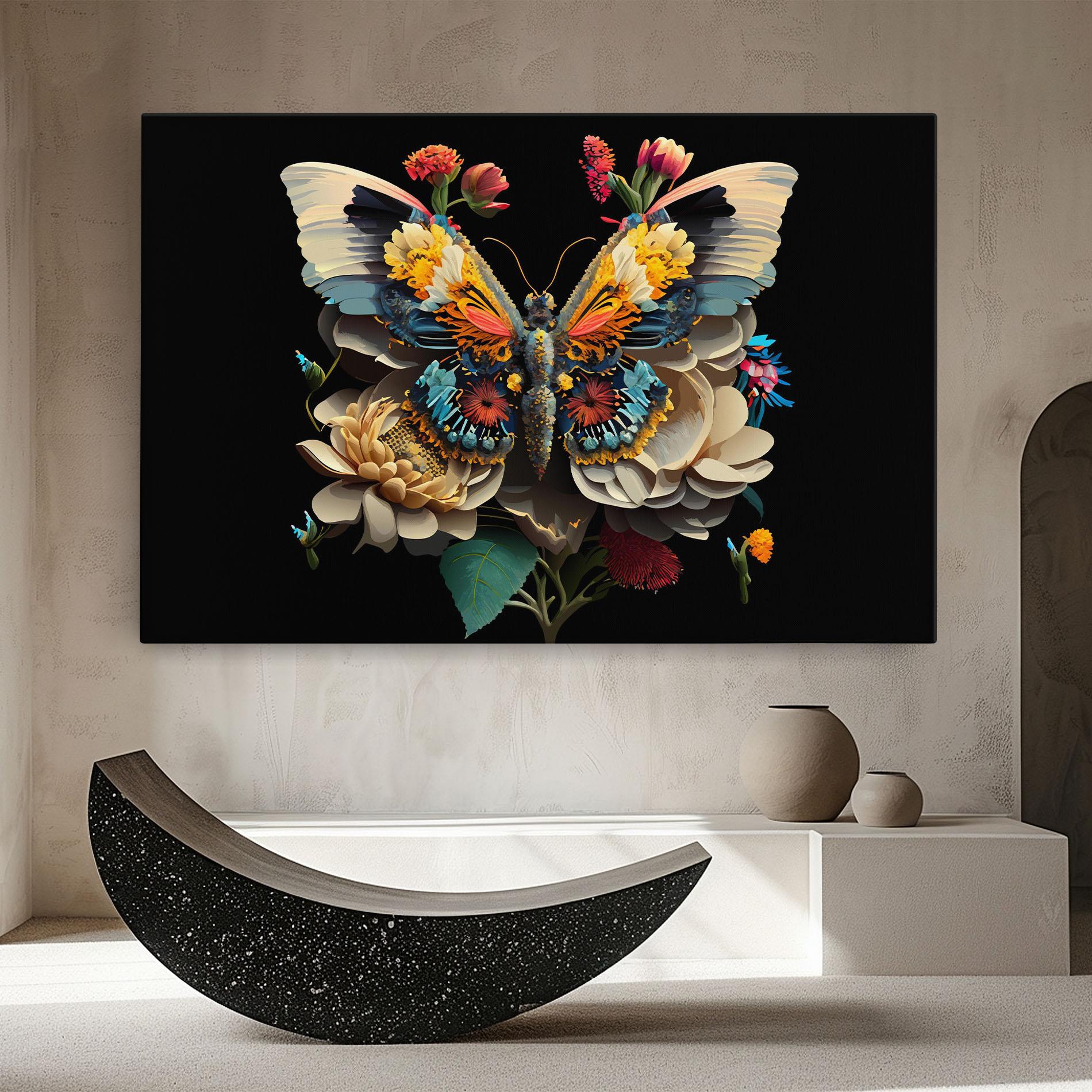 Leinwandbild Colorful Butterfly mockup 8