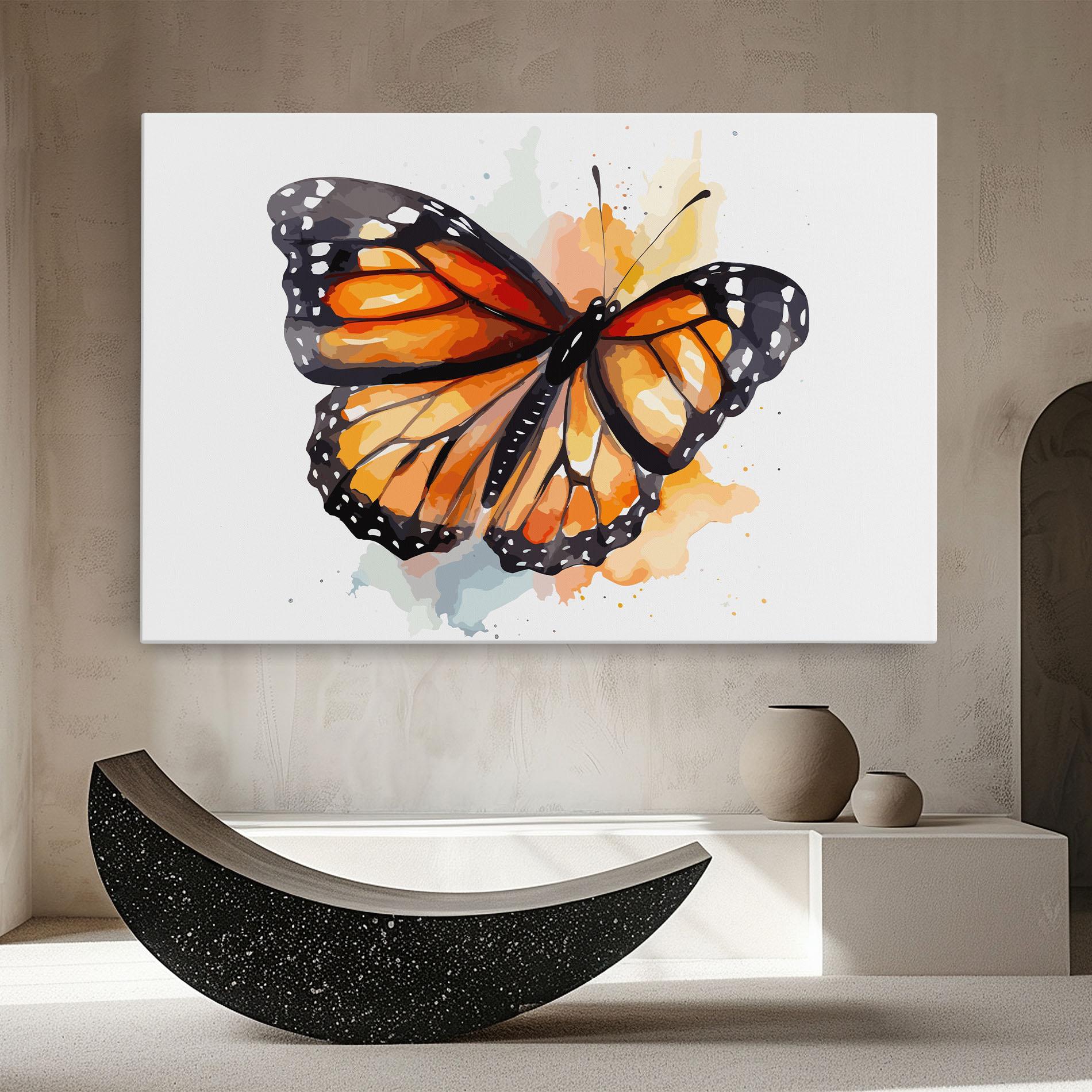 Leinwandbild Orange Butterfly mockup 8