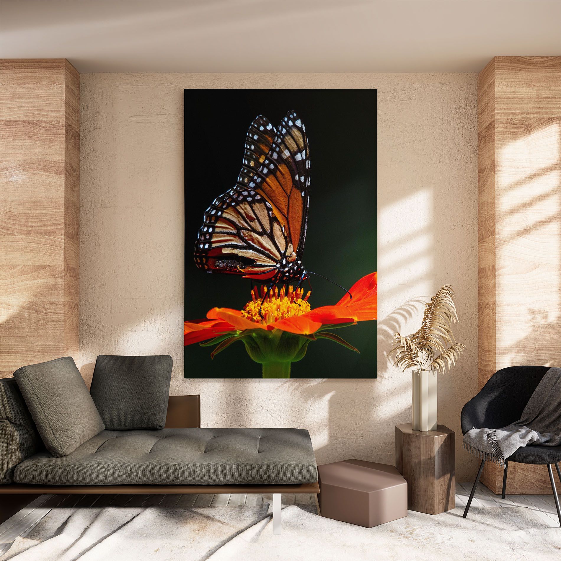 Dark Orange Butterfy mockup 8