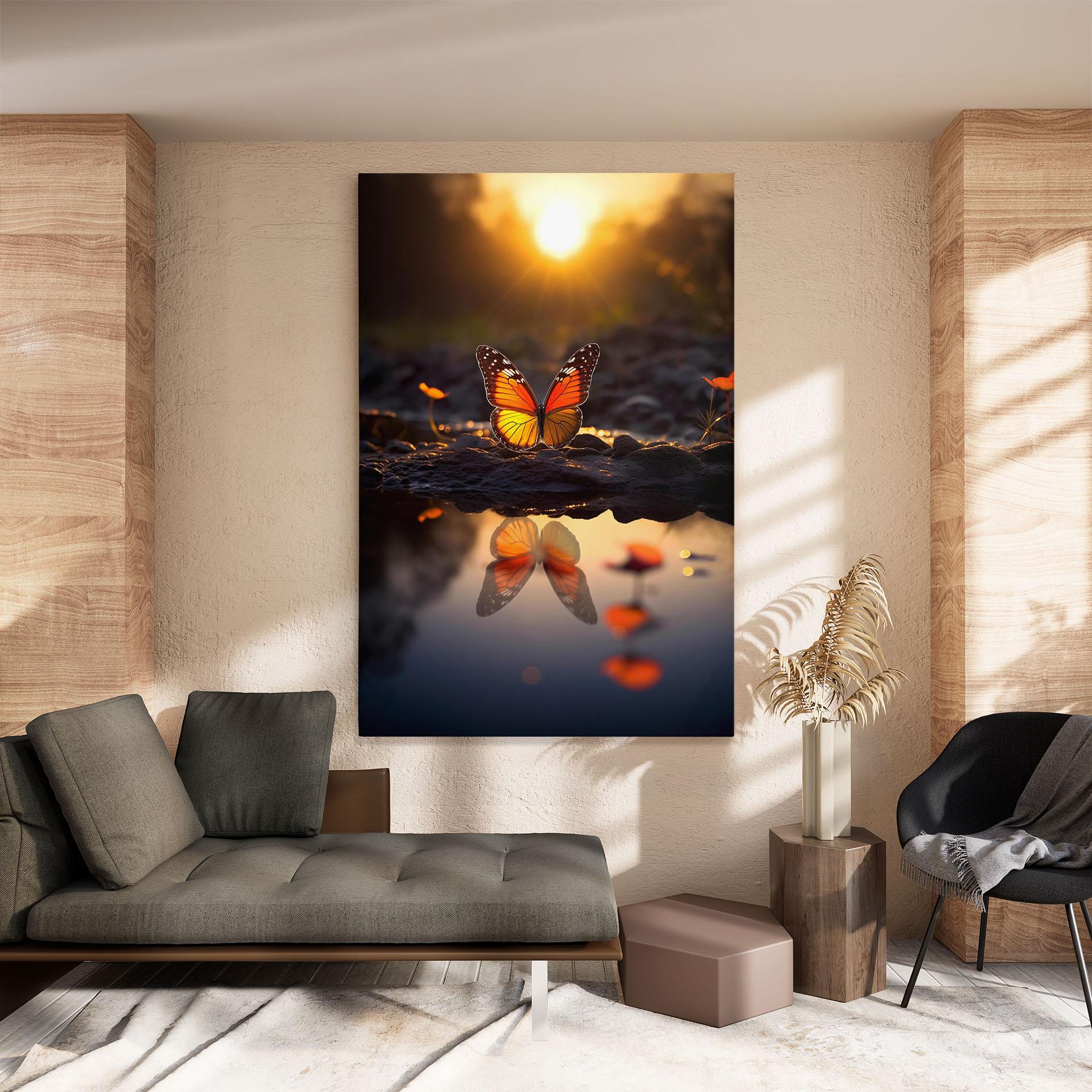 Leinwandbild Sun Water Butterfly mockup 8