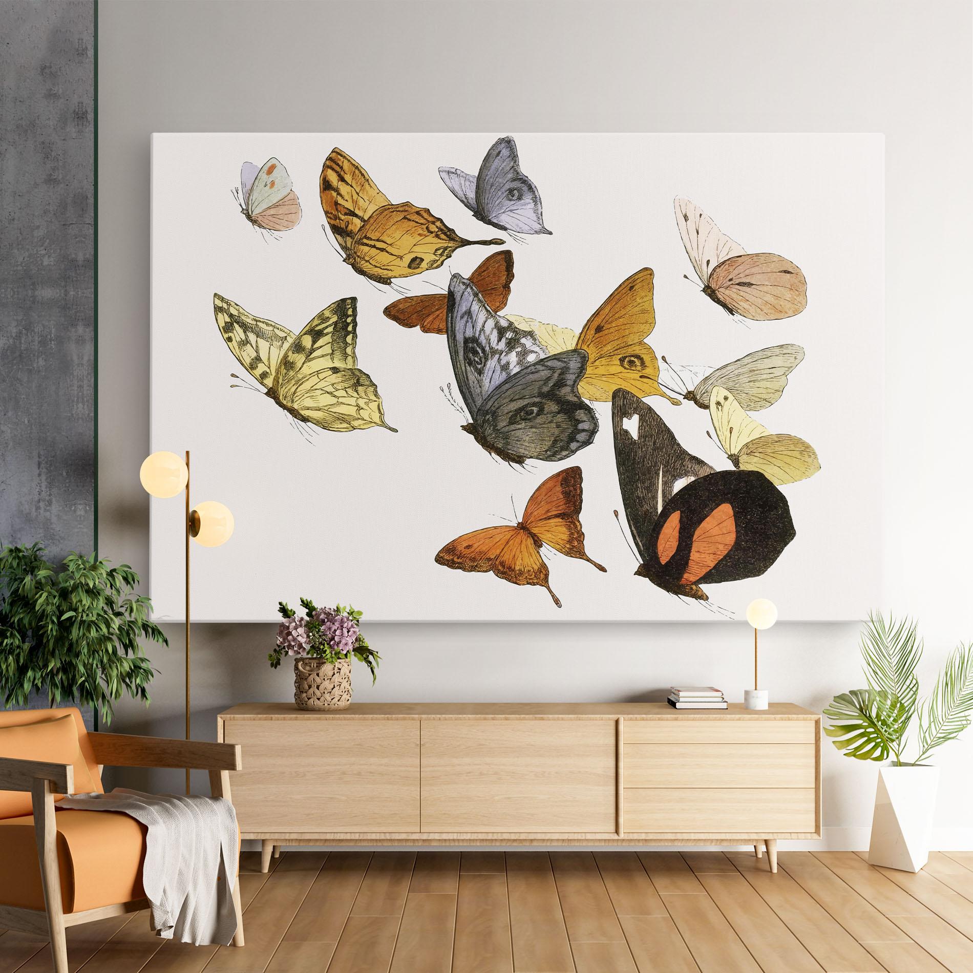 Leinwandbild Butterfly Floating mockup 9