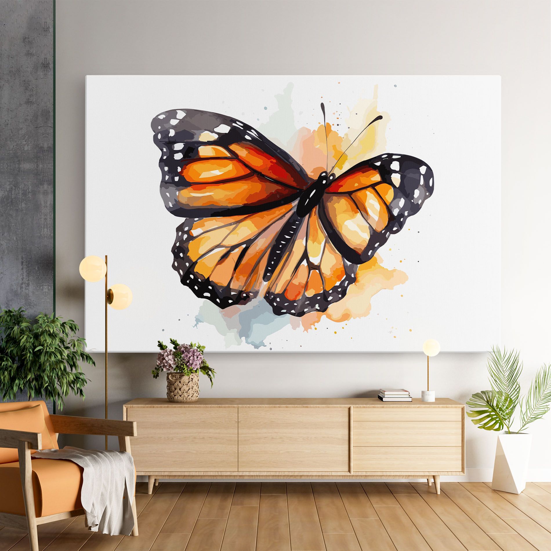 Orange Butterfly mockup 9