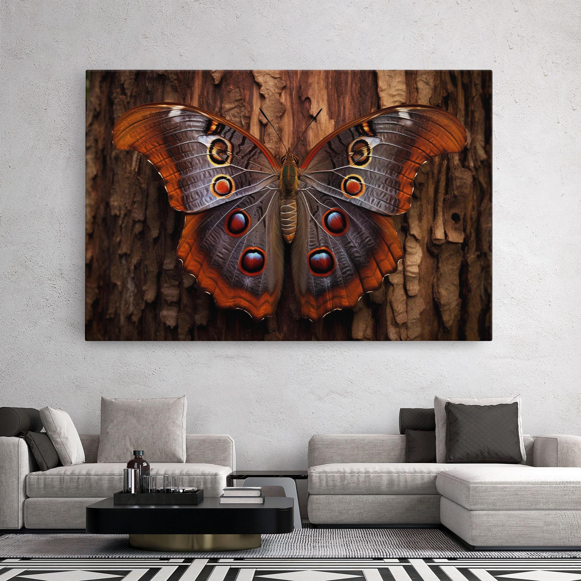 Leinwandbild Brown Eyes Butterfly mockup 2