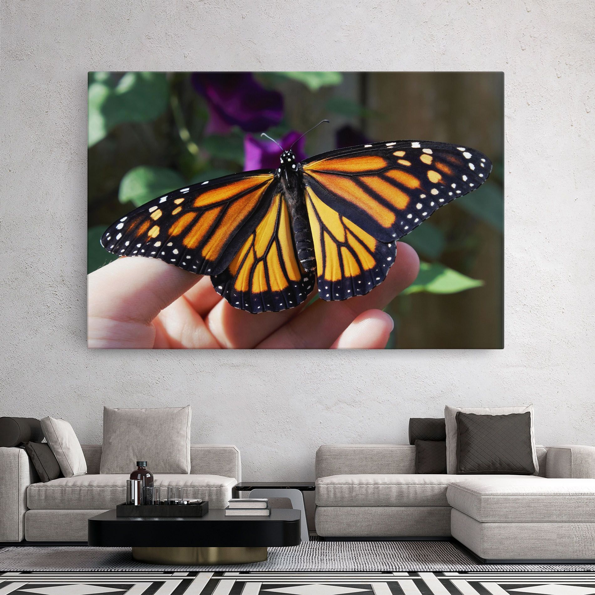 Open Orange Butterfly mockup 2