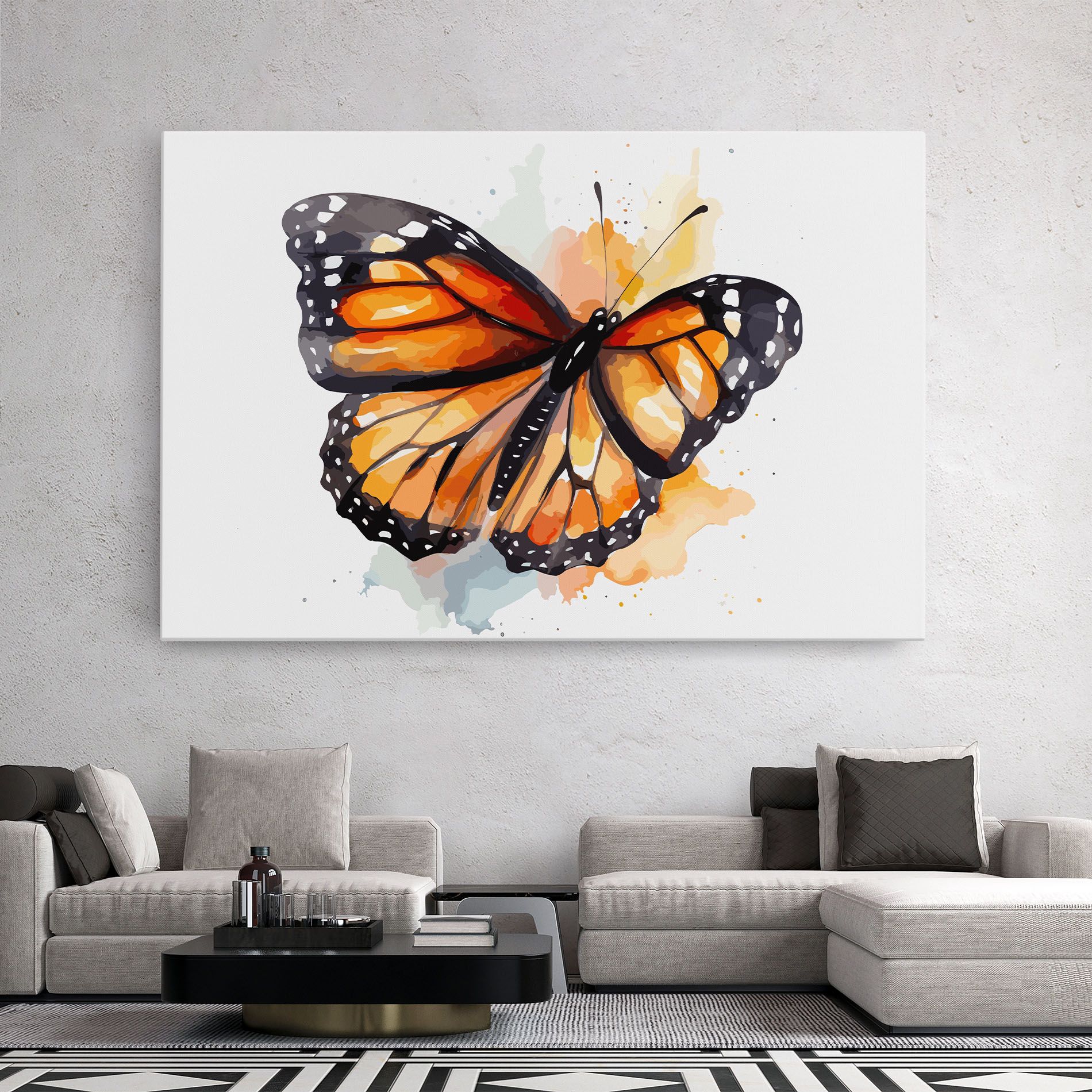 Orange Butterfly mockup 2
