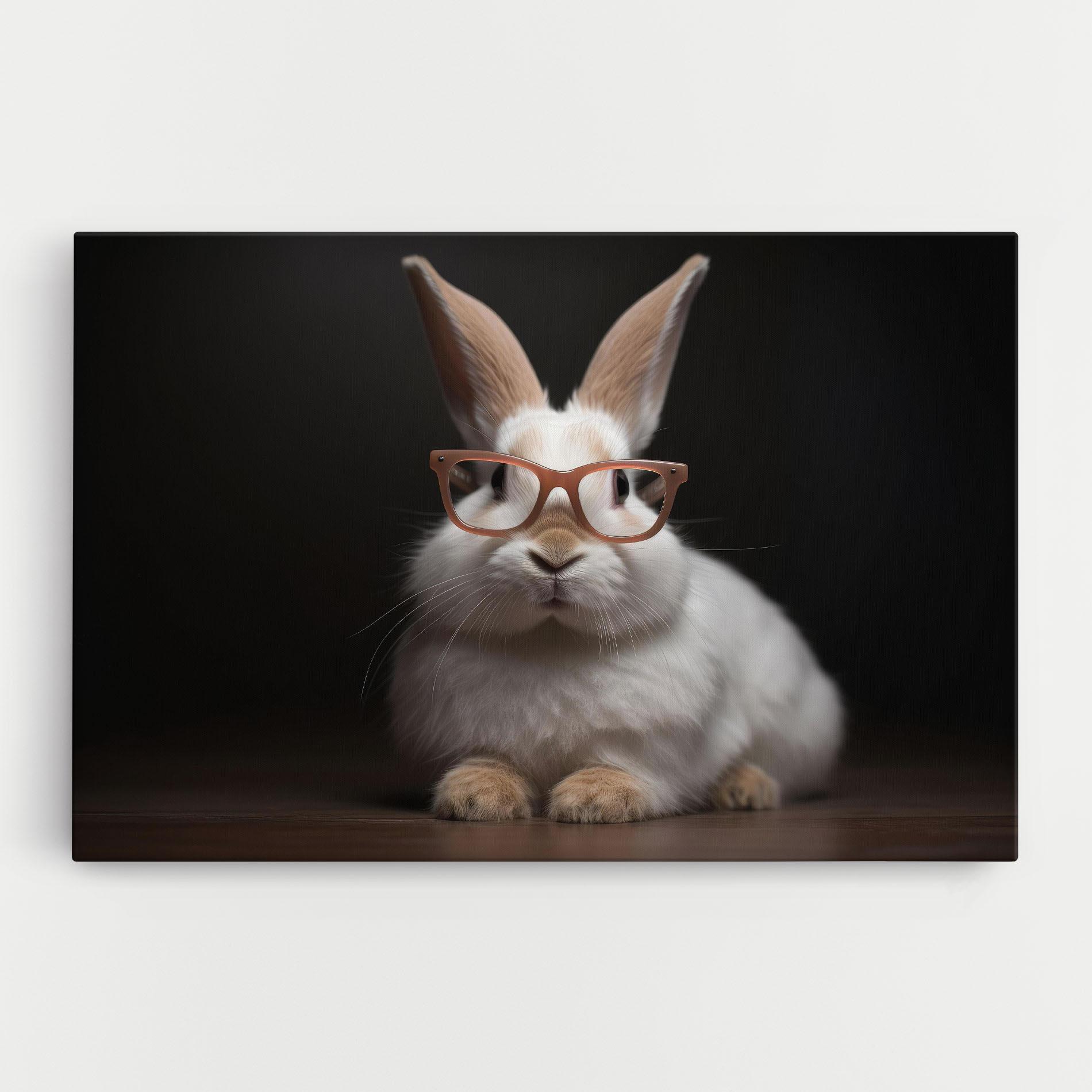 Leinwandbild Eyeglasses Bunny mockup 0
