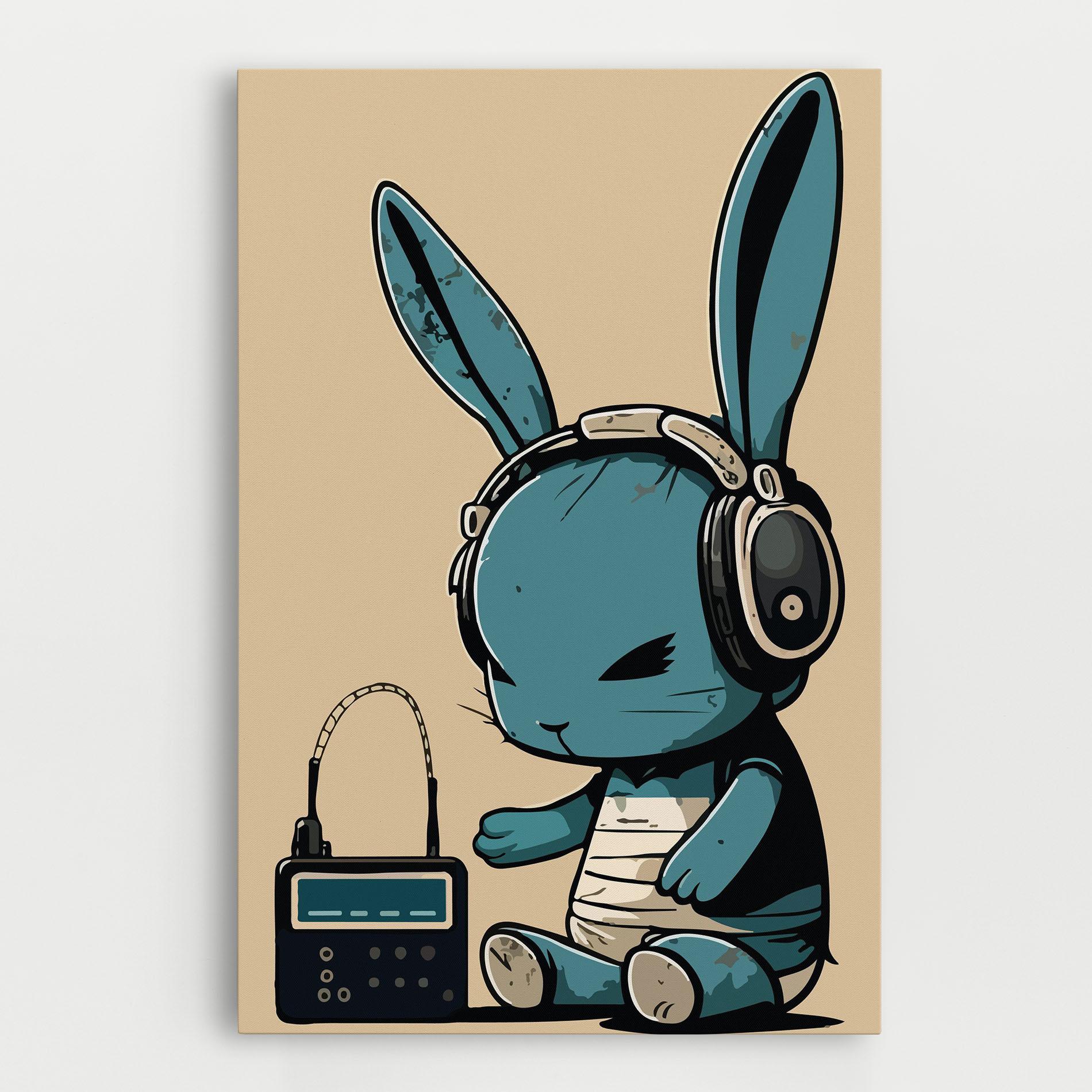 Leinwandbild Blue Baby Bunny mockup 0