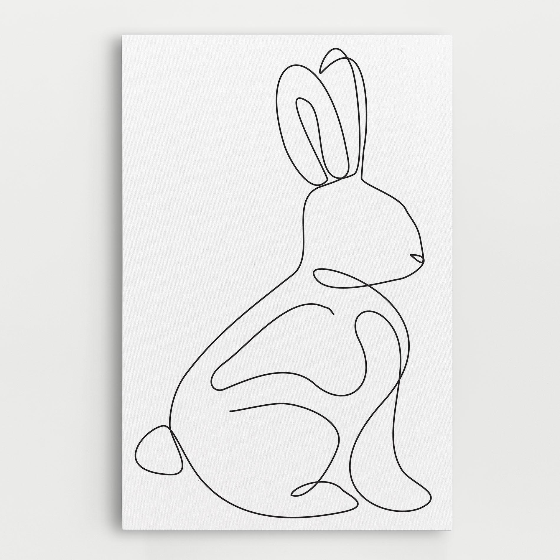 Leinwandbild Cute Rabbit mockup 0