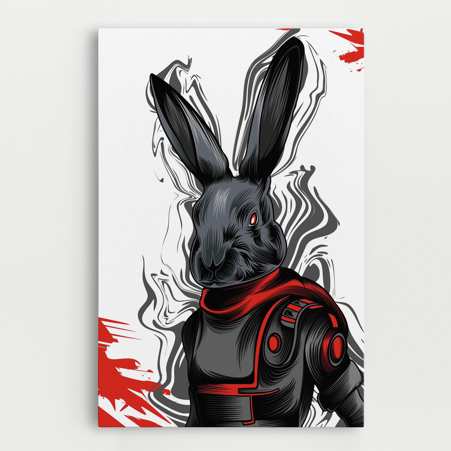 Leinwandbild Cyborg Red Bunny mockup 0